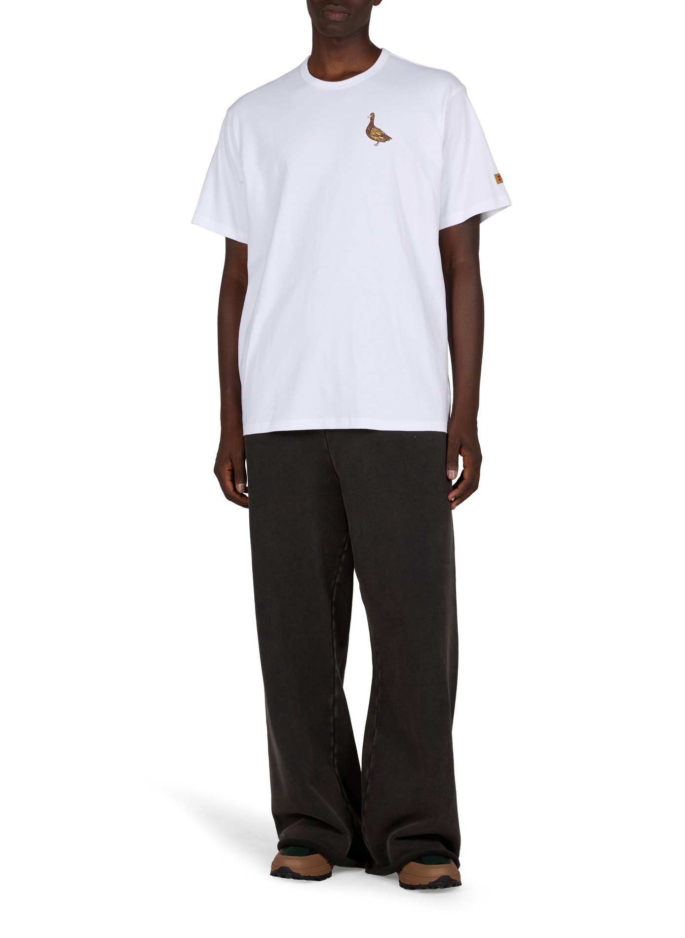 Oversized printed cotton T-shirt COLUMBIA White