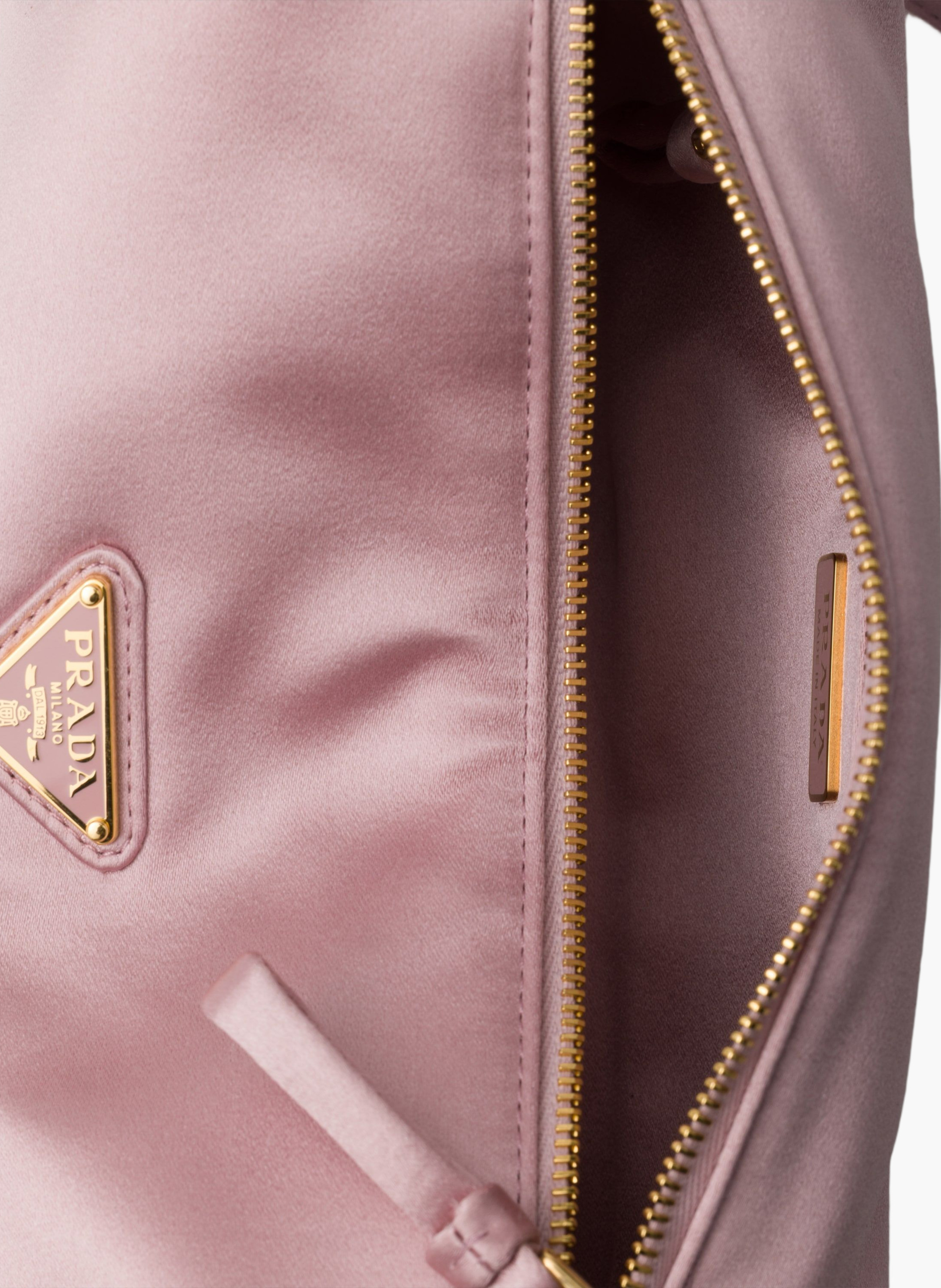 Mini sac en satin PRADA Rose