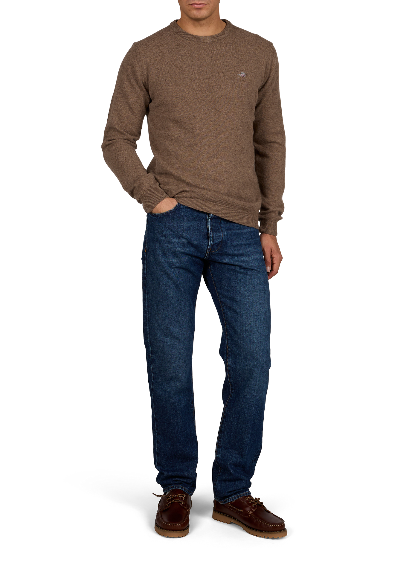 Straight leg cotton jeans RE HASH Blue