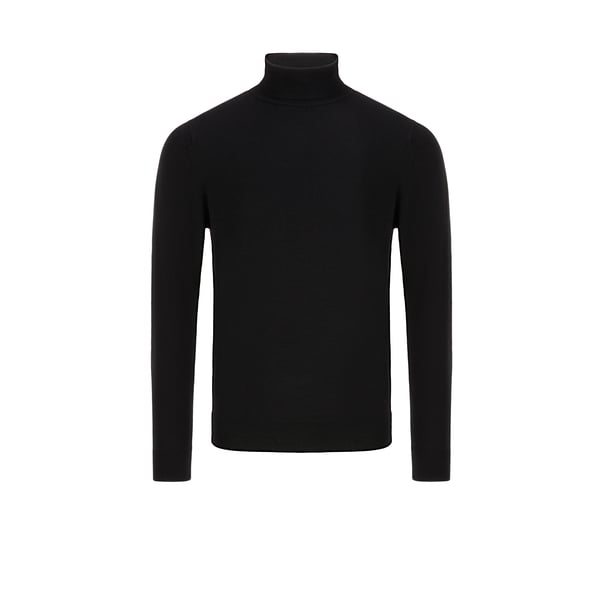 Pull fin col roulé en laine mérinos