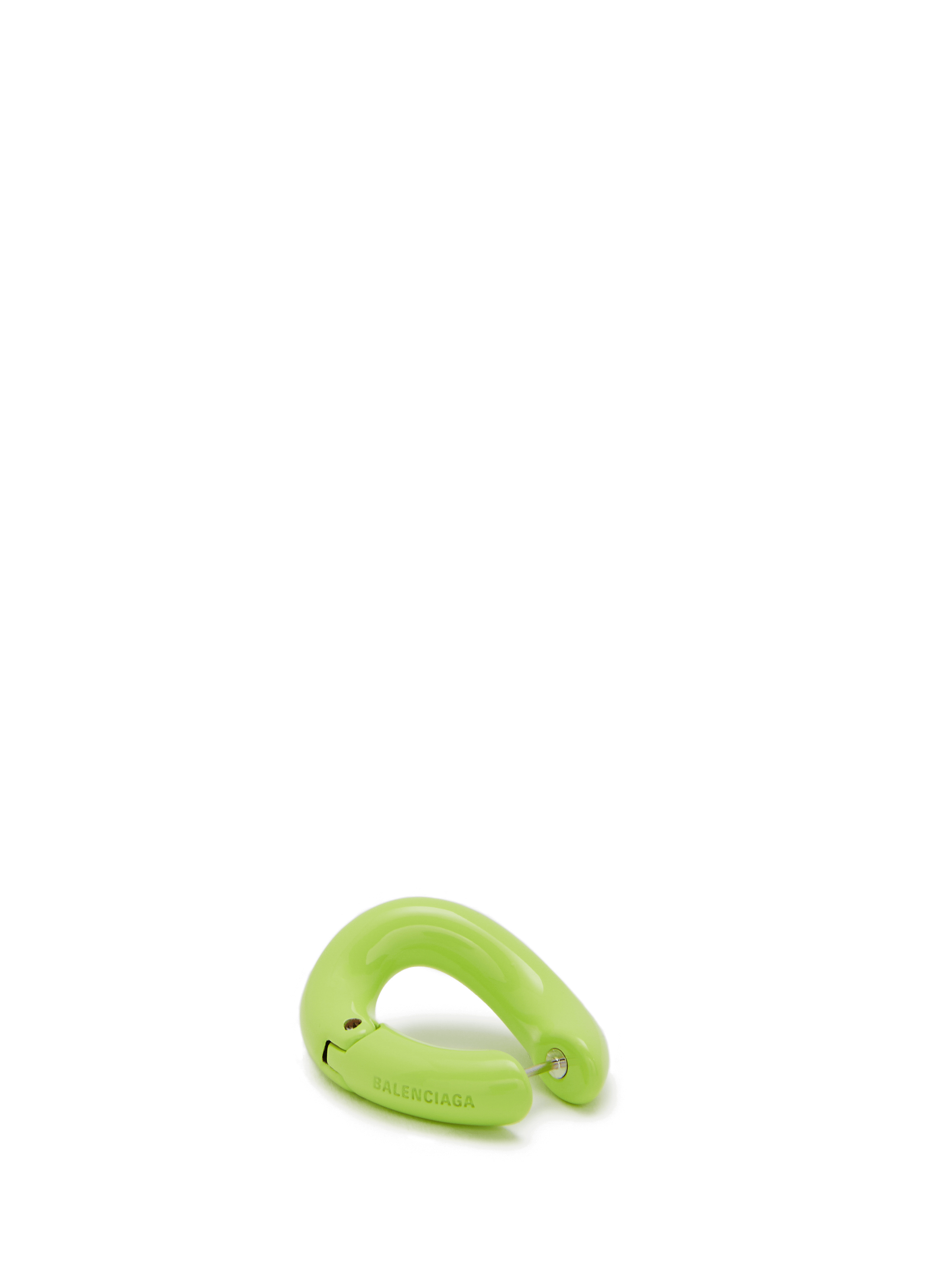 Boucles d'oreille à anneau en cuivre BALENCIAGA Vert