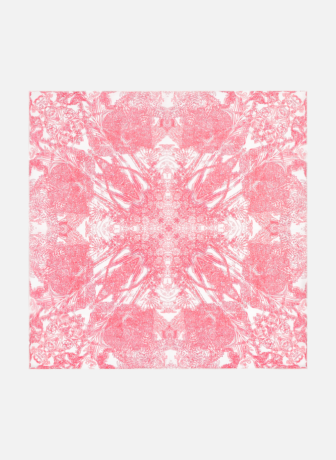 Printed cotton square scarf PETRUSSE