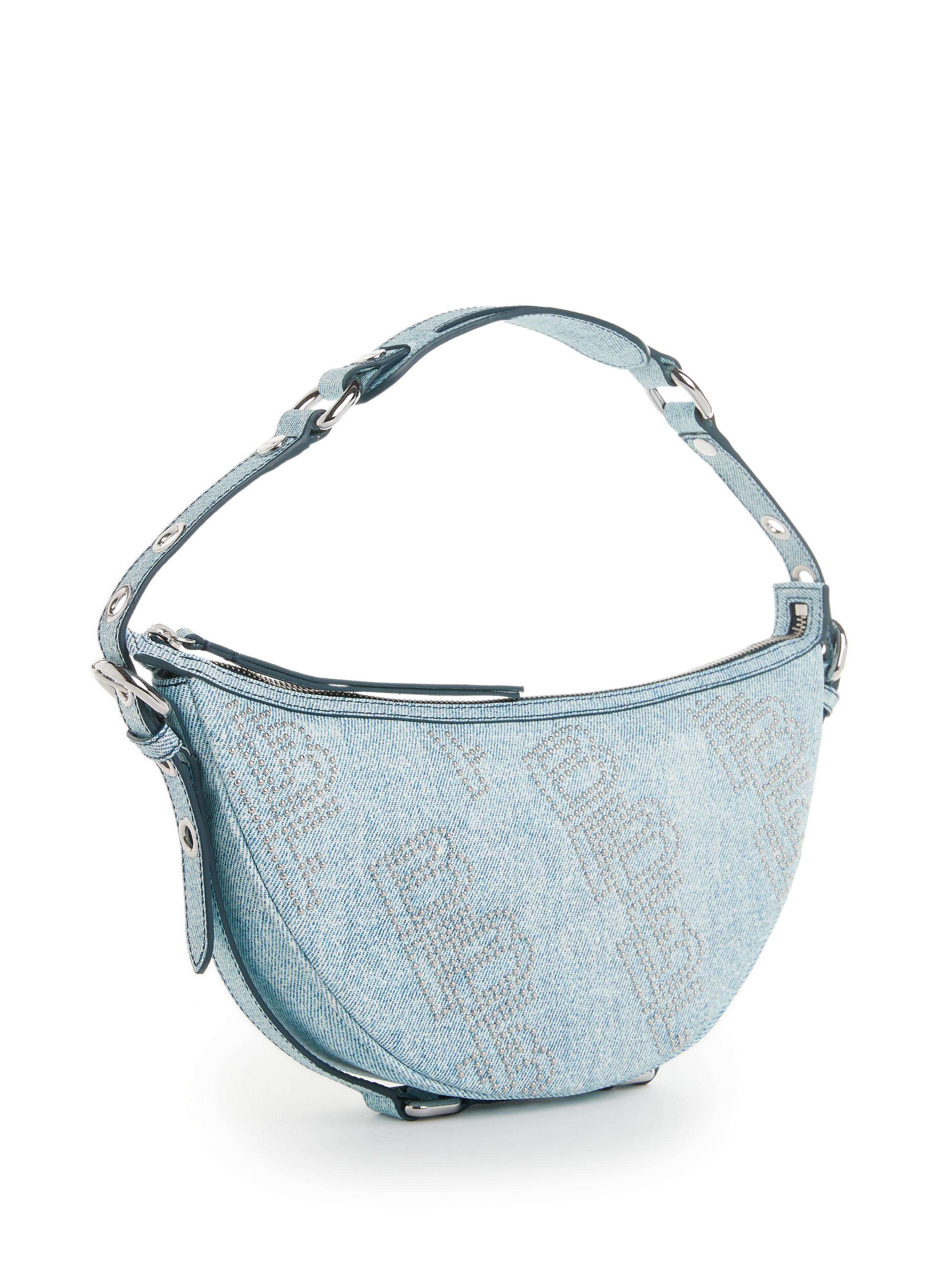 Sac porté épaule Gib en cuir façon denim