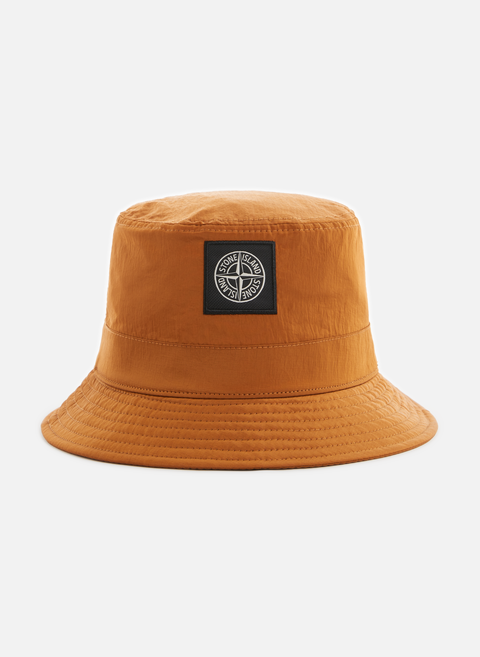 Orange nylon bucket hatSTONE ISLAND 
