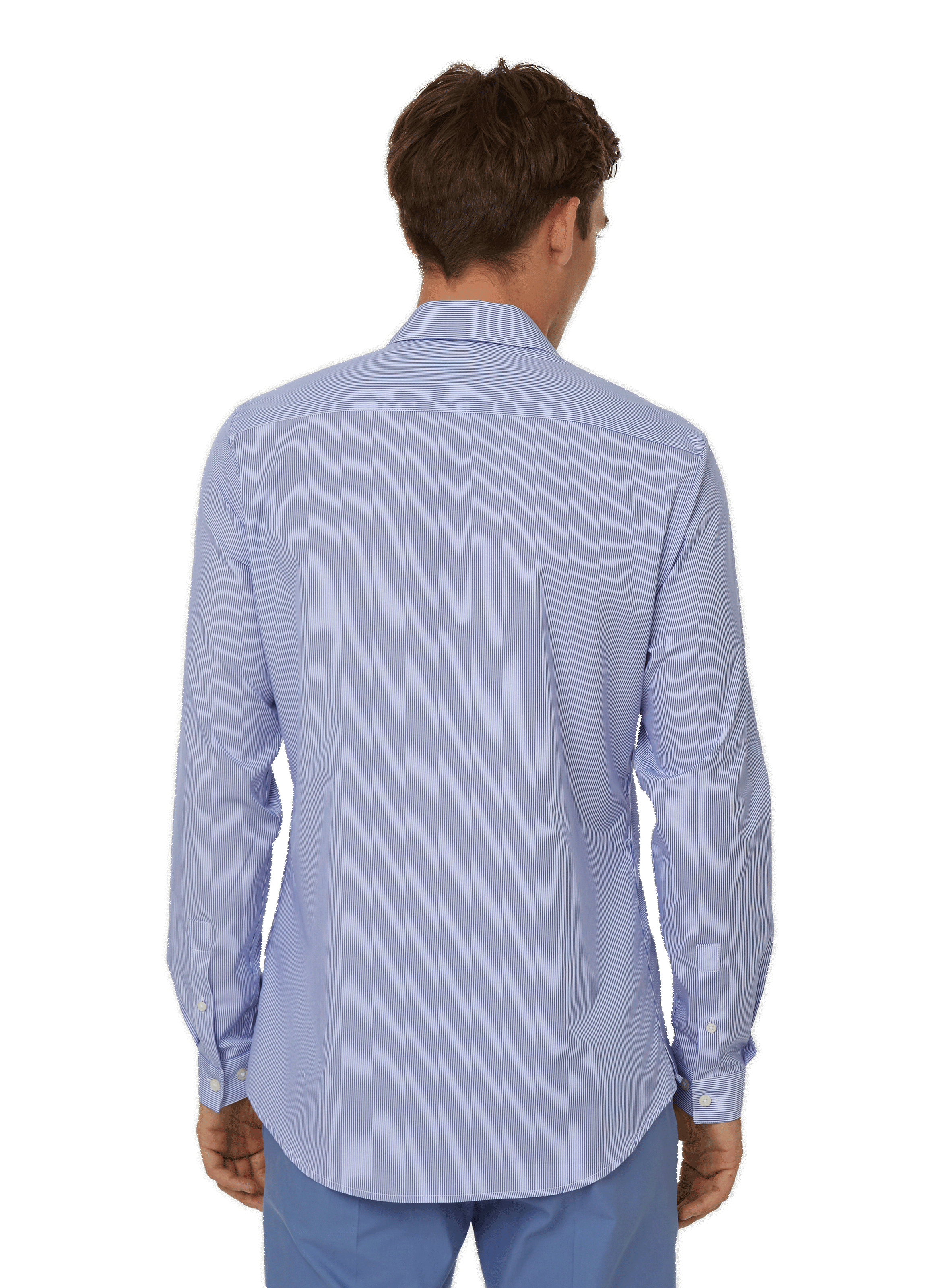 Striped slim-fit shirt AU PRINTEMPS PARIS Blue