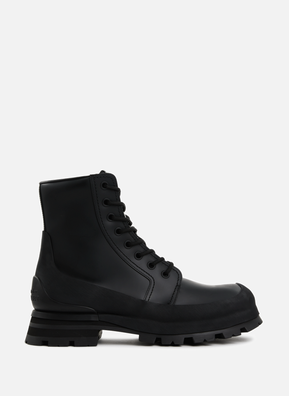 ALEXANDER MCQUEEN Leather ankle boots Black