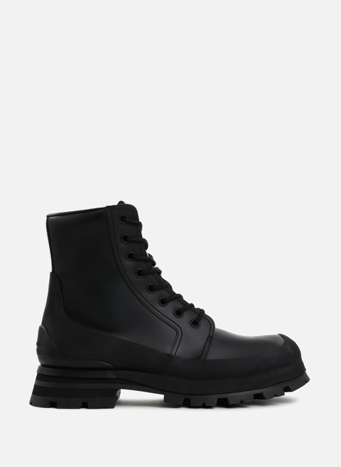 Black leather ankle bootsALEXANDER MCQUEEN 