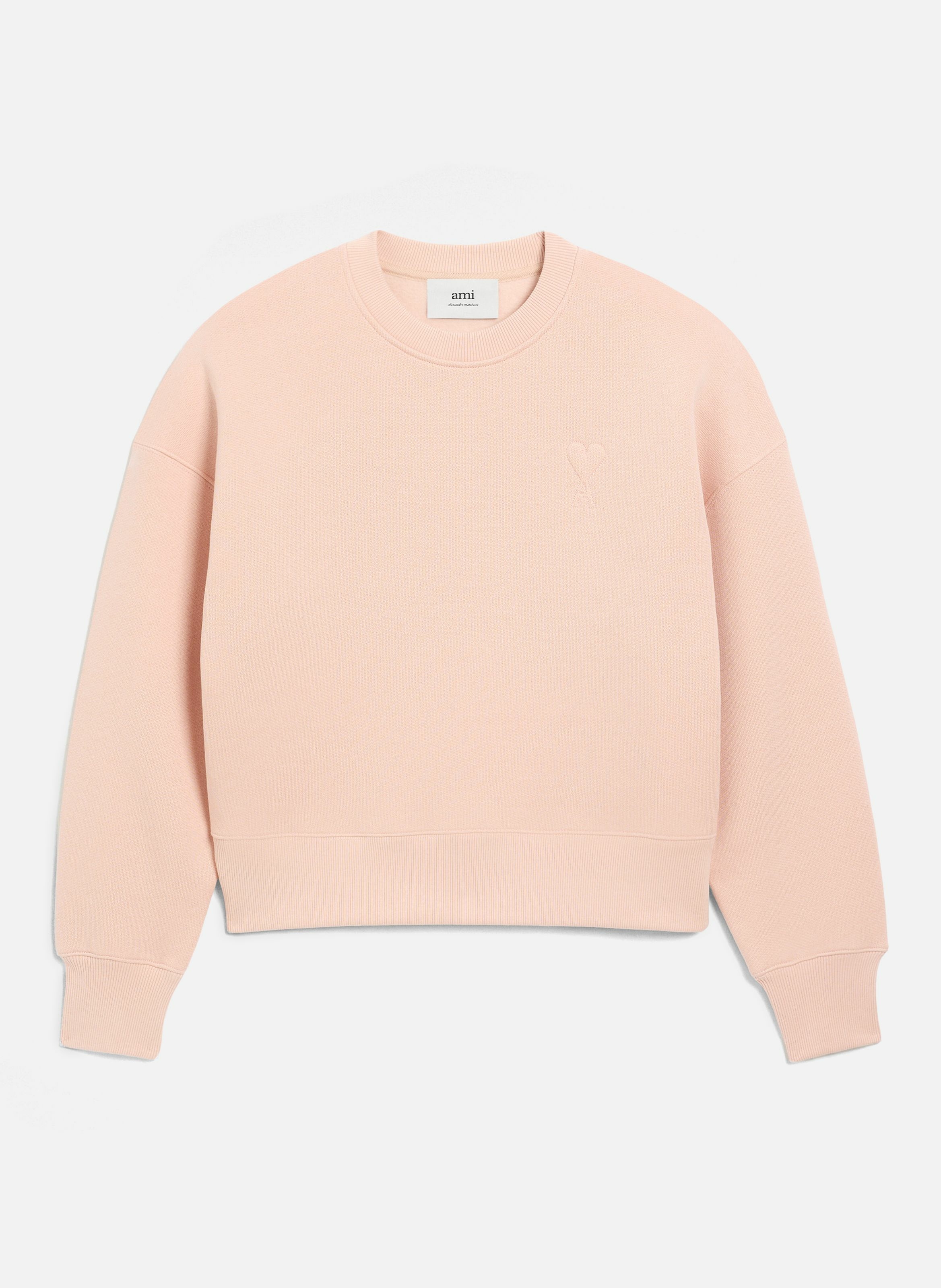 Sweatshirt ami de coeur en coton unisexe AMI PARIS Rose