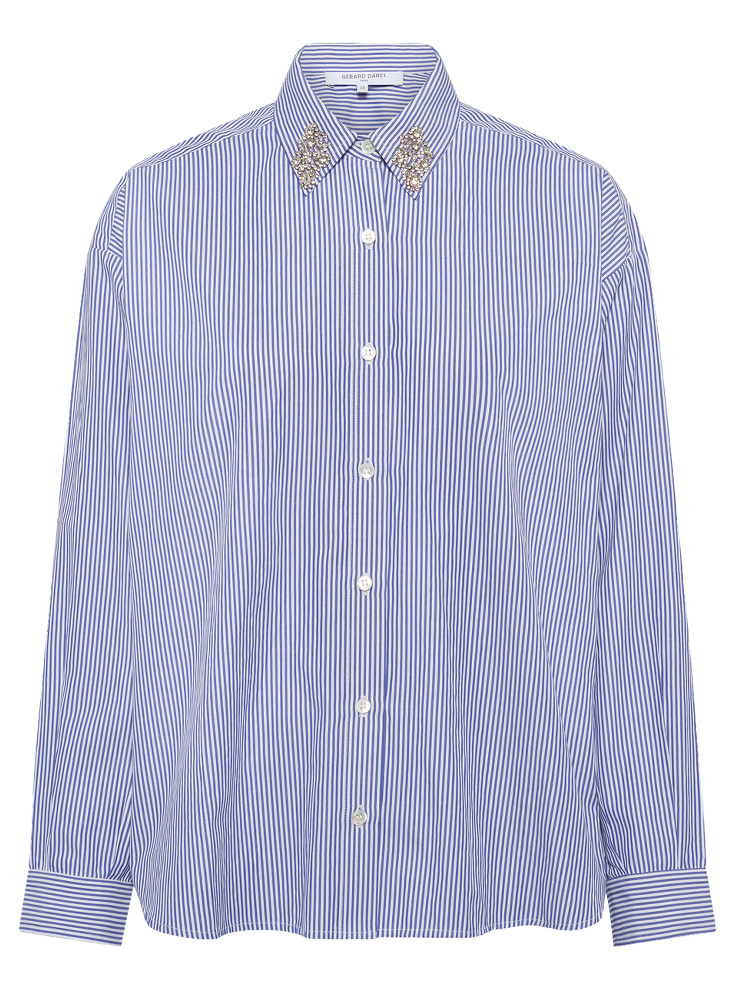 Chemise rayée au col en strass - ana GERARD DAREL Bleu