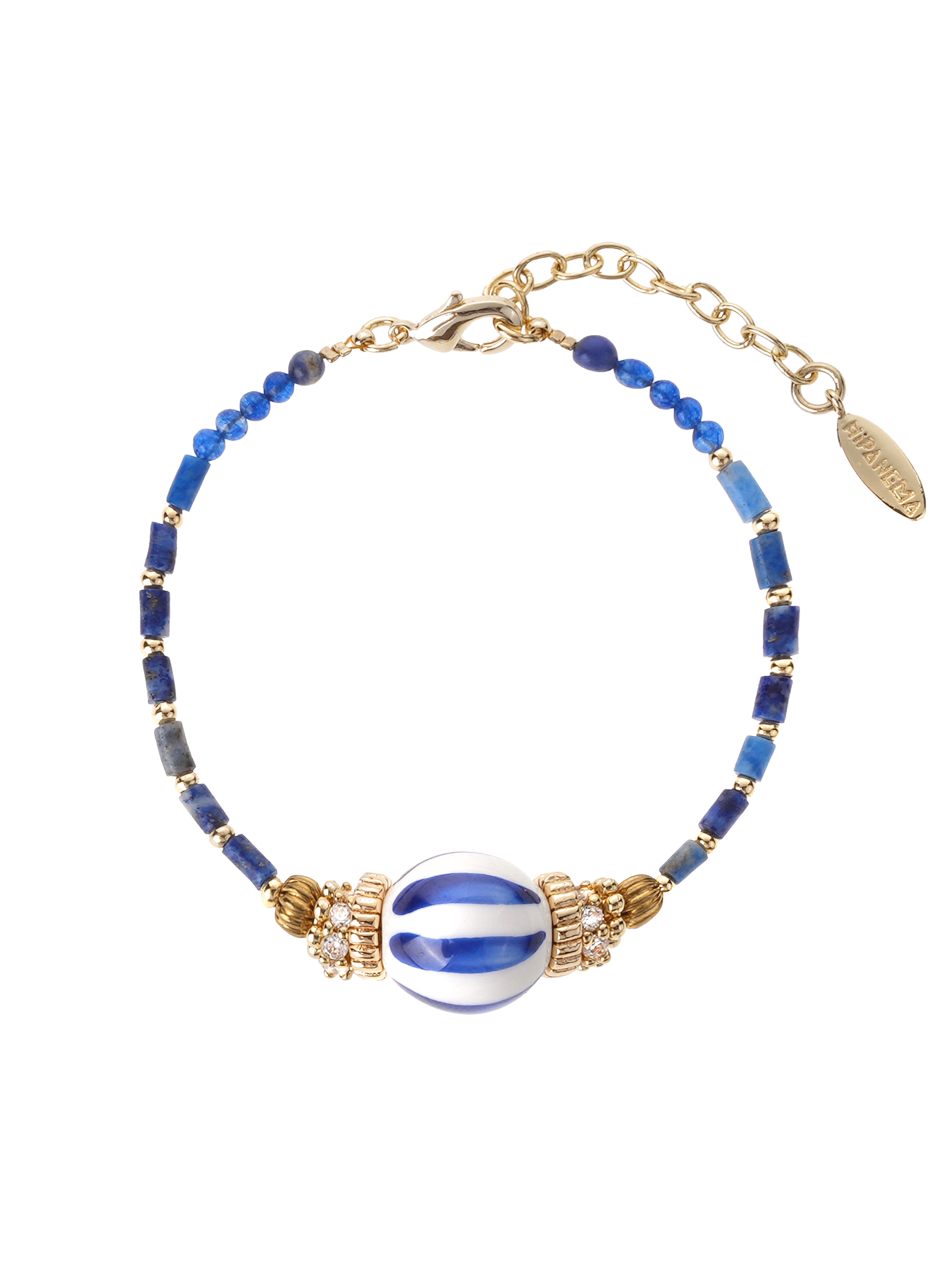 Bracelet avec perles réglable adana HIPANEMA Bleu