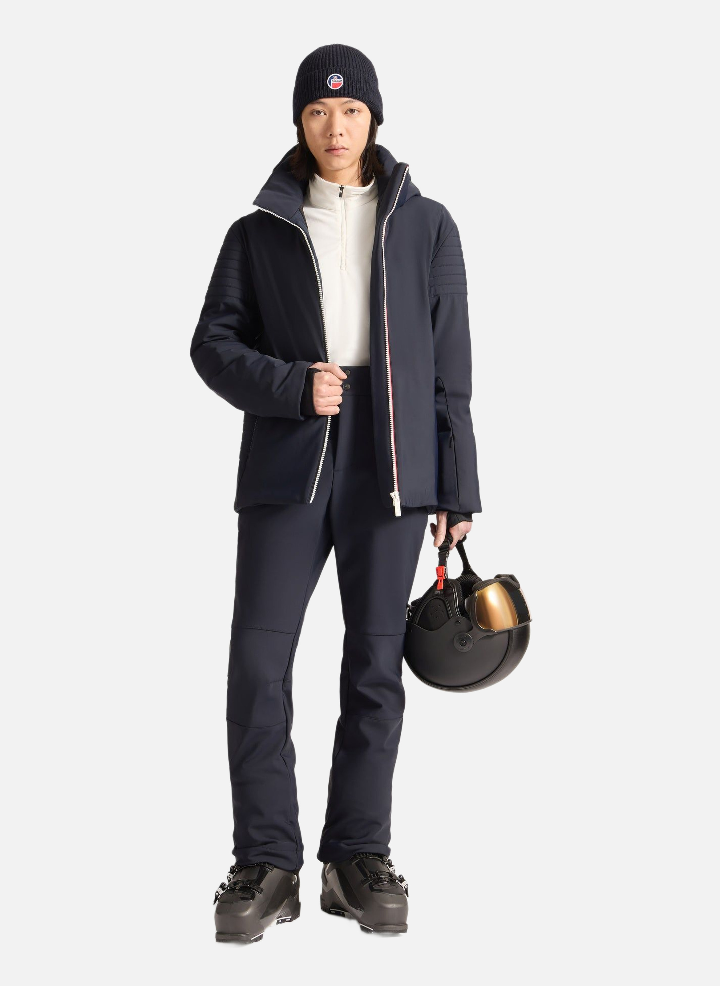 Veste de ski power col montant coupe regular FUSALP Bleu