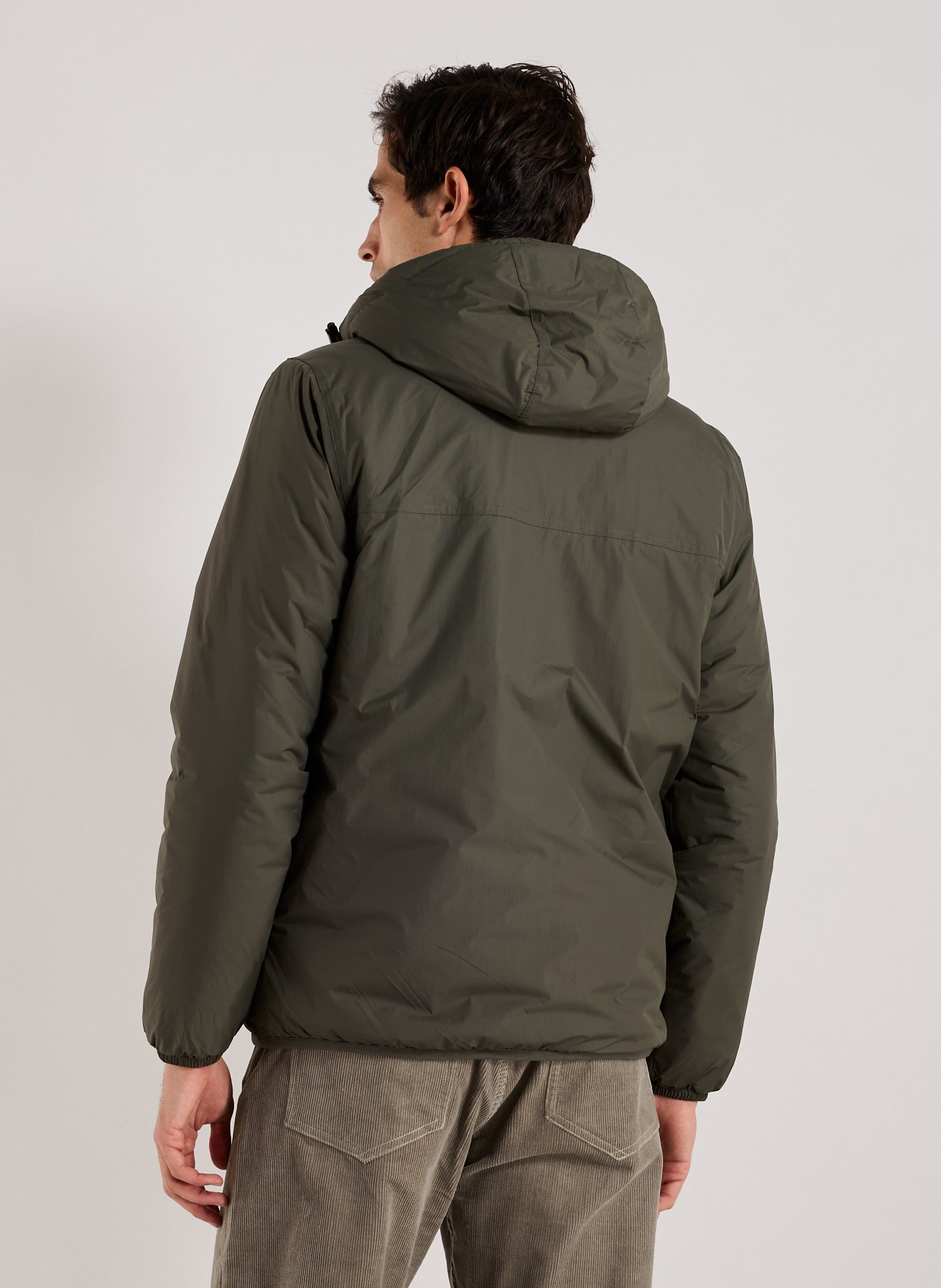 Straight hooded parka K-WAY Khaki