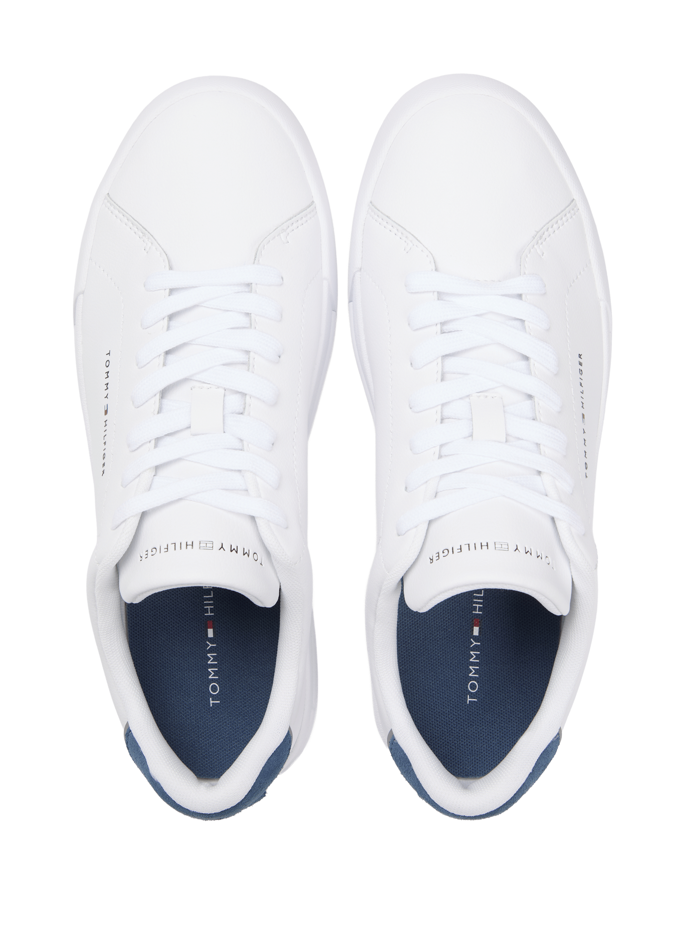 Basket cuir effet grainé TOMMY HILFIGER Blanc