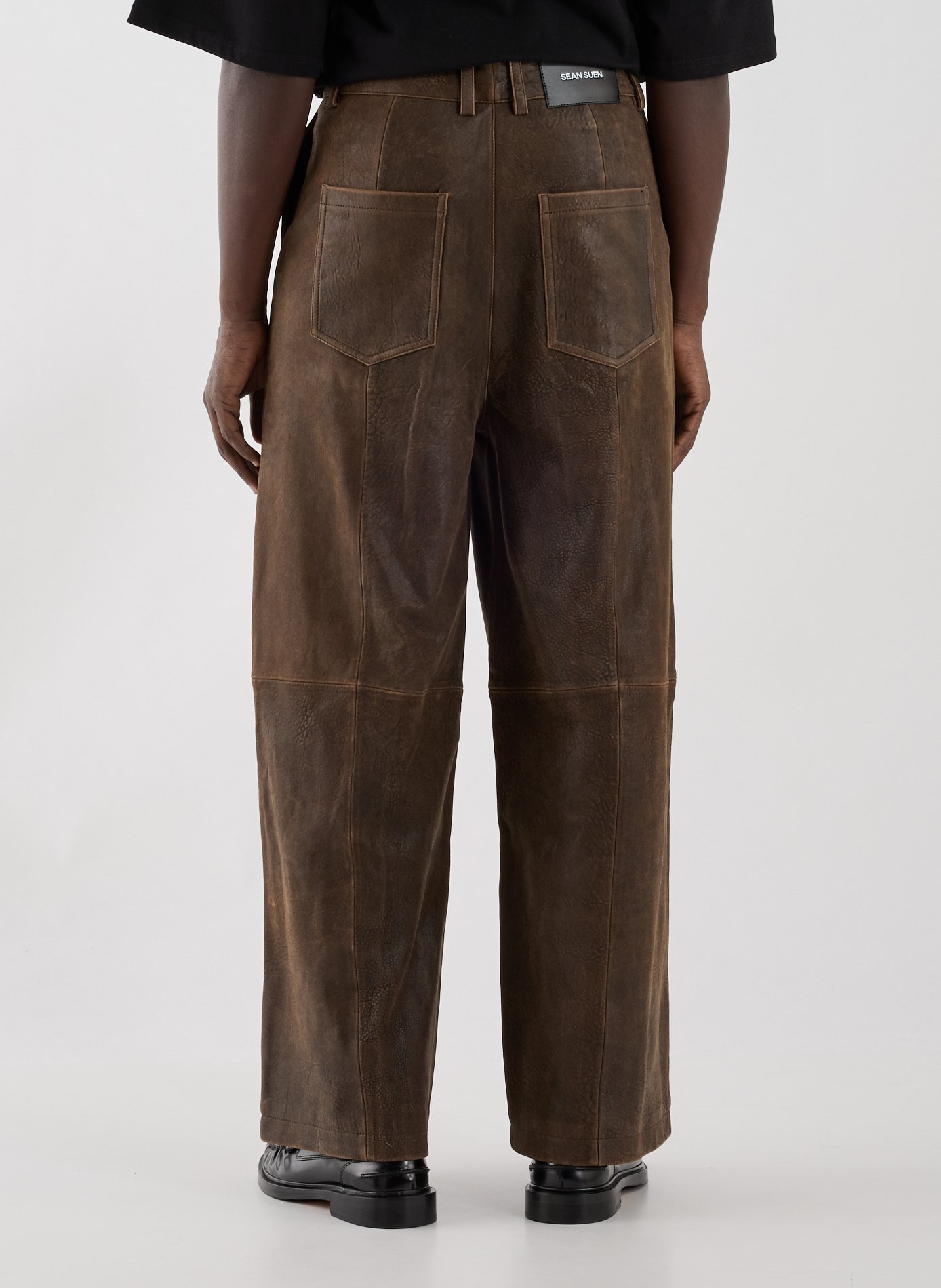 Slim-fit stretch cotton chinos SEAN SUEN Brown