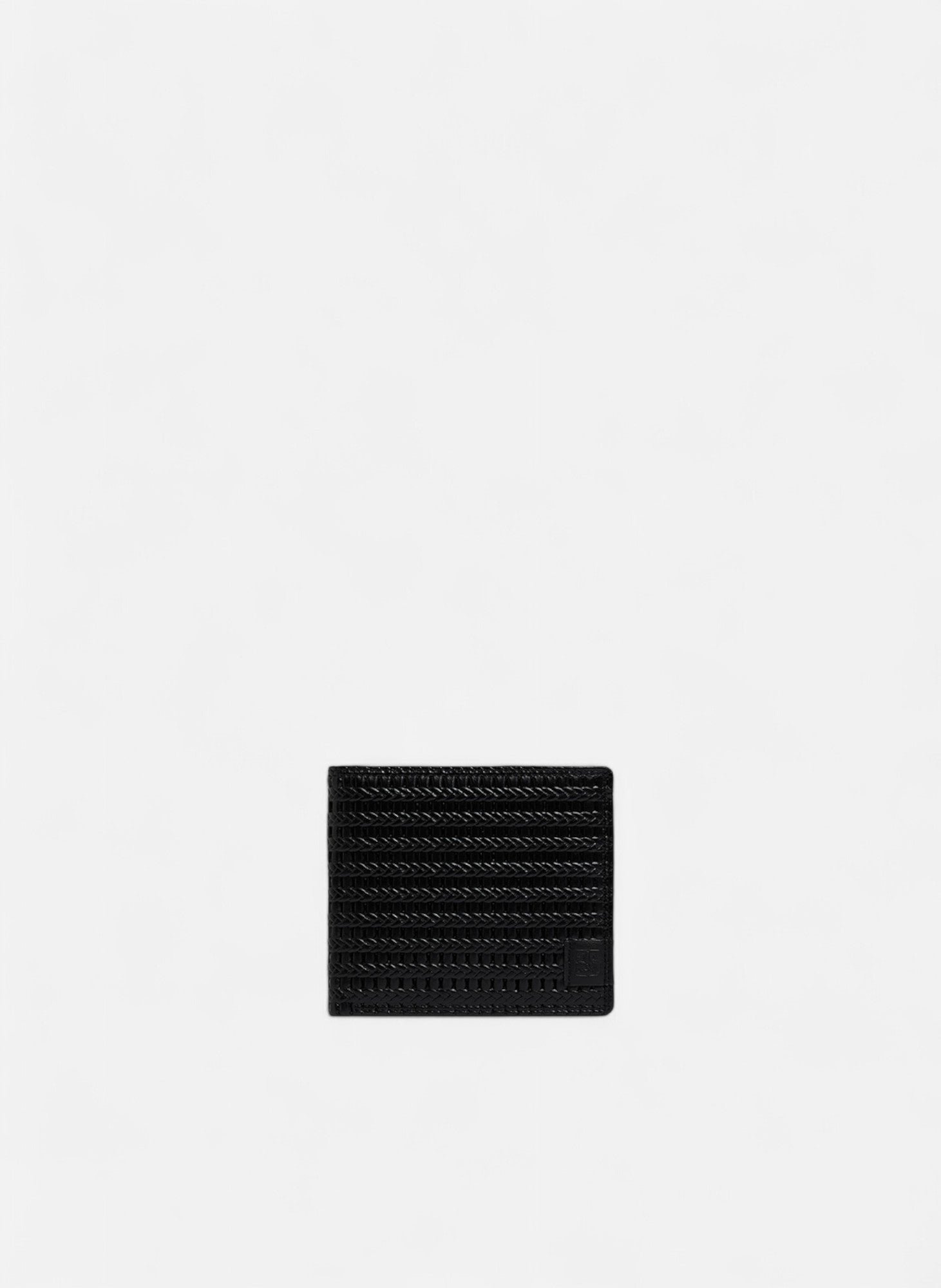 Porte cartes horizontal martin en cuir embossé et cuir lisse LE TANNEUR Noir