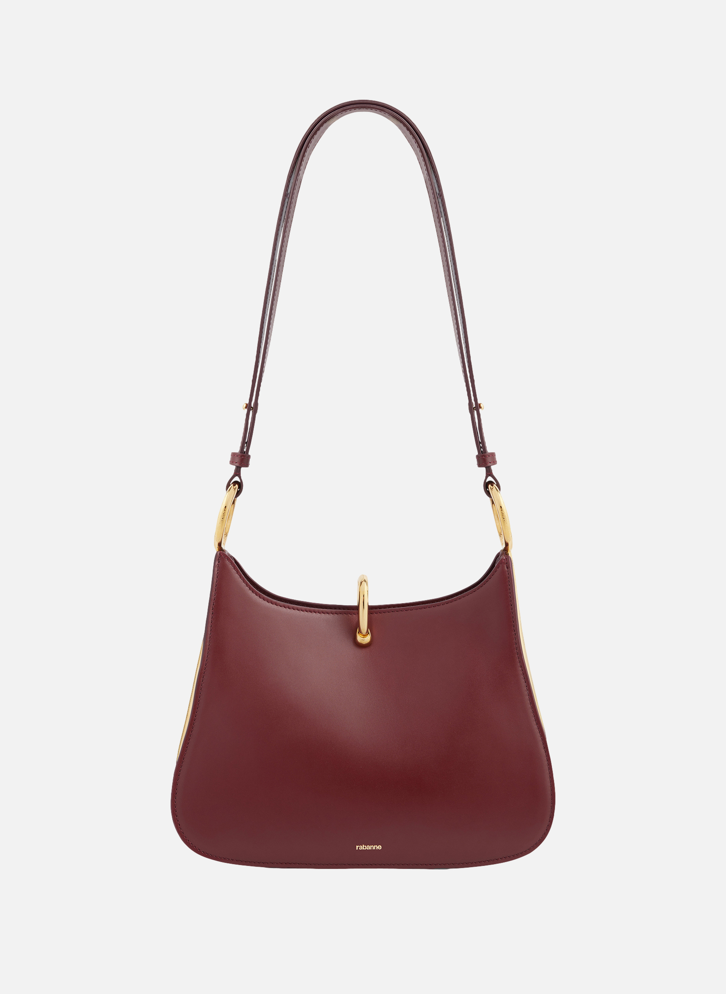 Sac ring moyen en cuir RABANNE Rouge