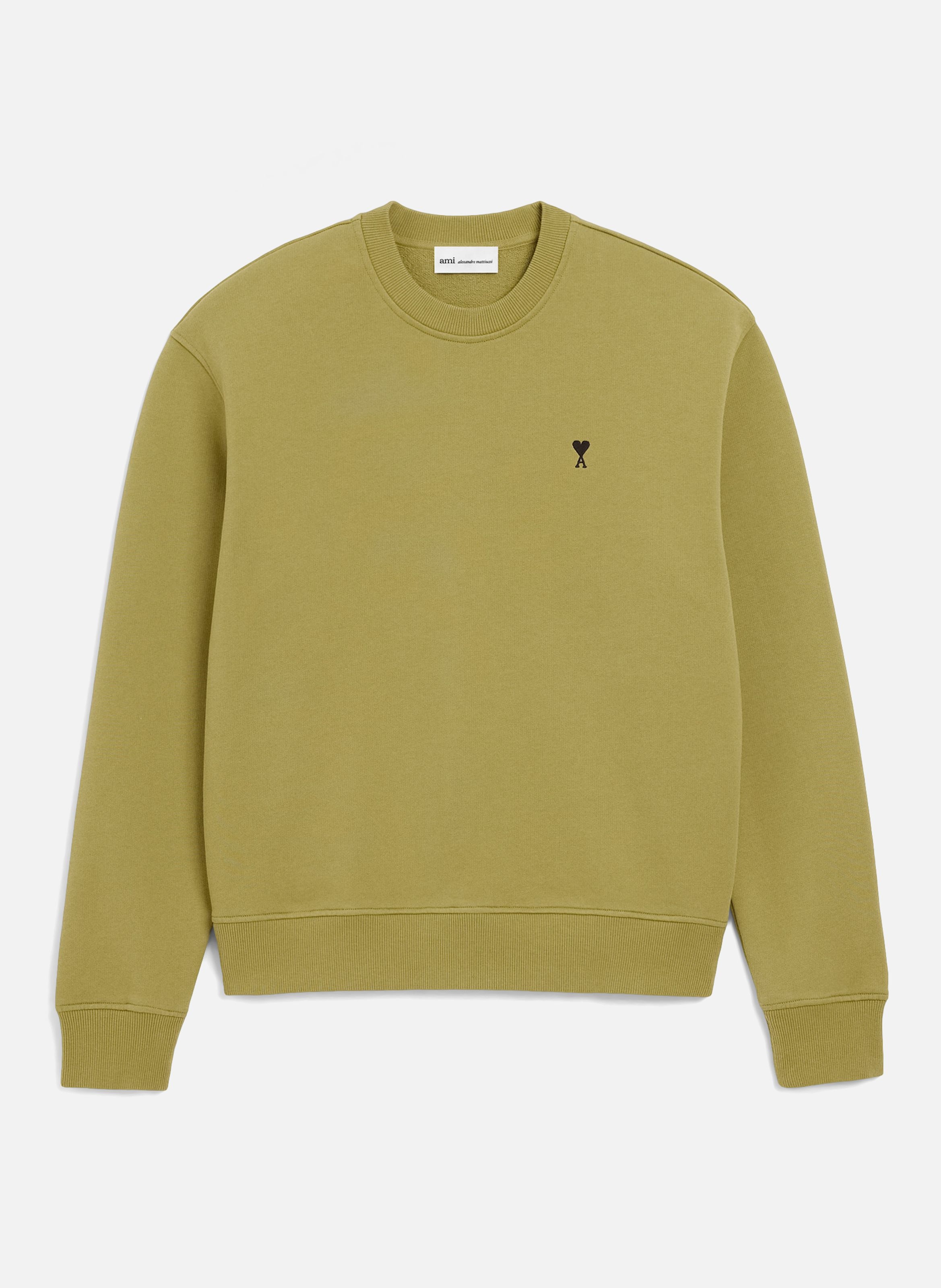 Sweatshirt ami de coeur en coton AMI PARIS Vert