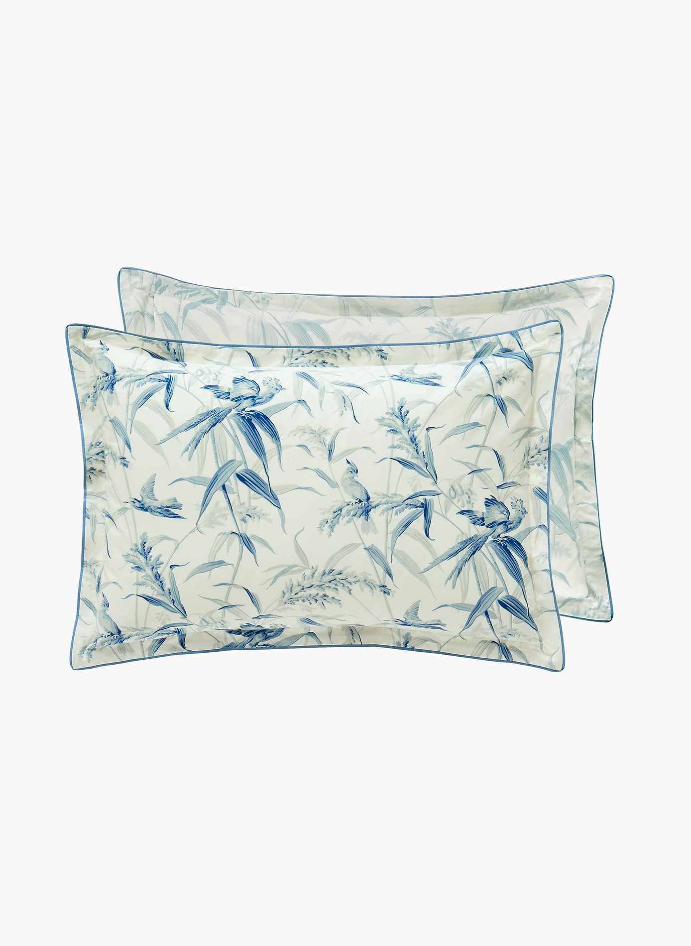 Taie d'oreiller estampe ANNE DE SOLENE Bleu