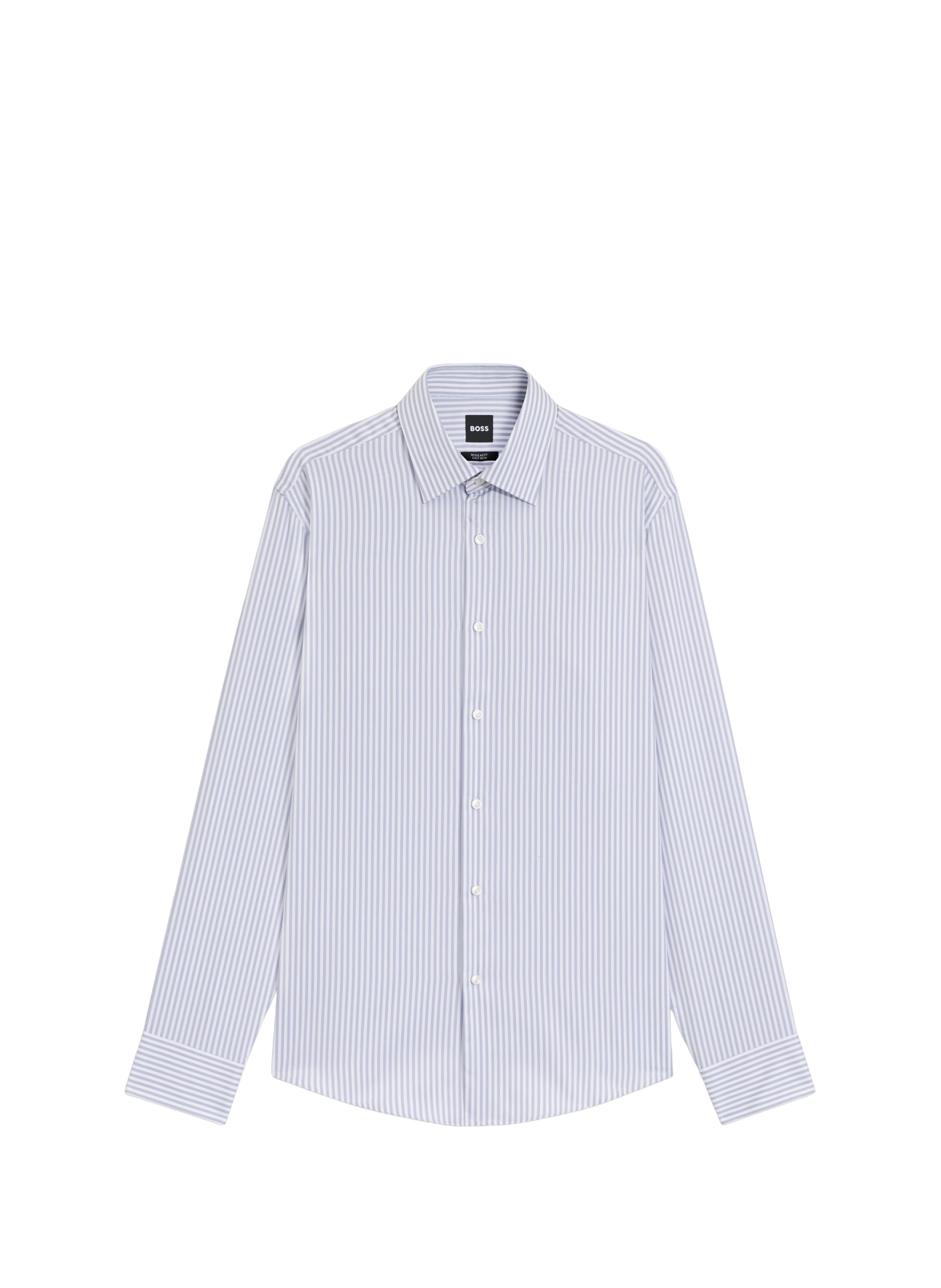 Chemise à rayures en coton BOSS Bleu