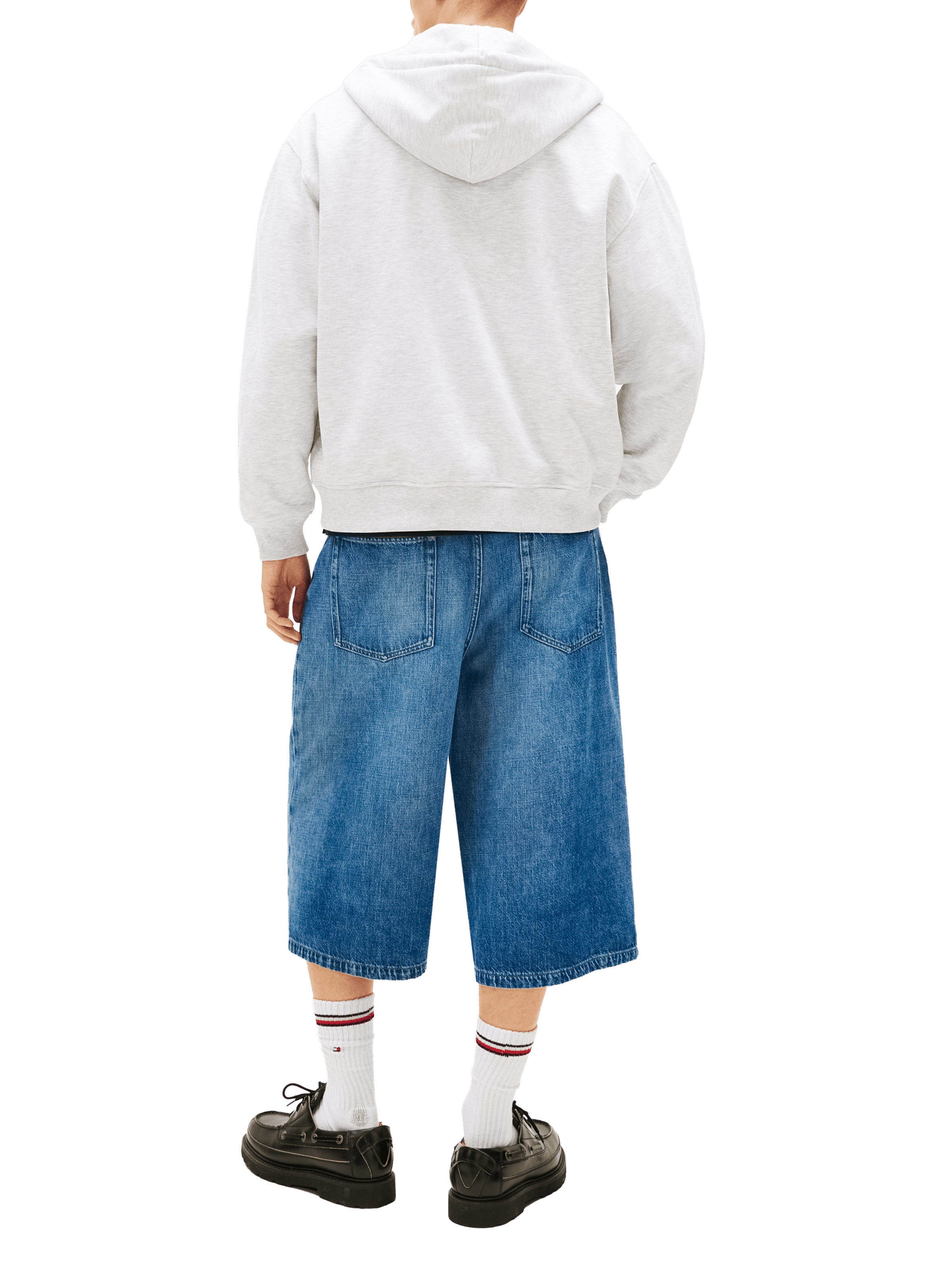 Cotton blend zipped hoodie TOMMY HILFIGER Grey