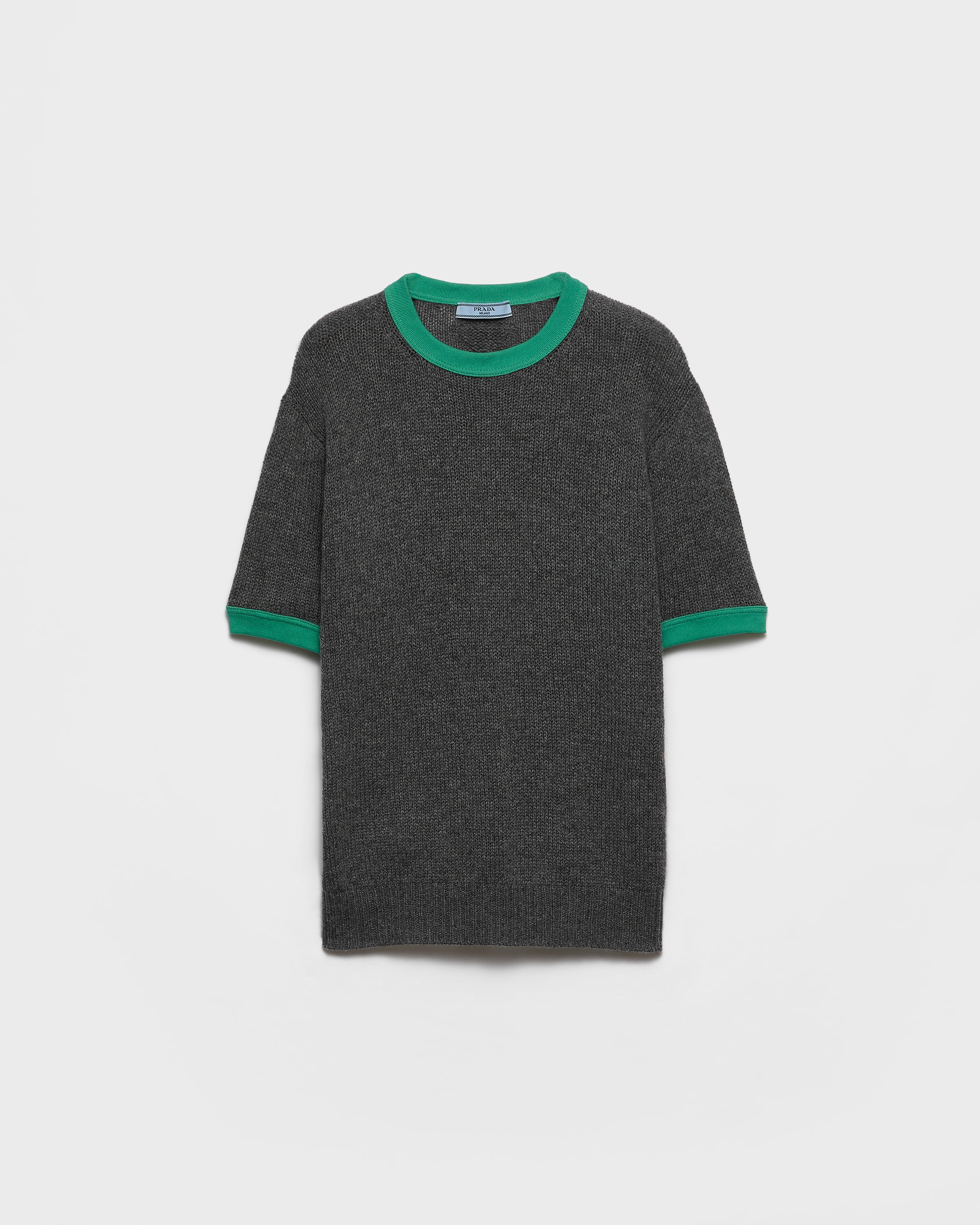 Pull à col rond en cachemire PRADA Gris