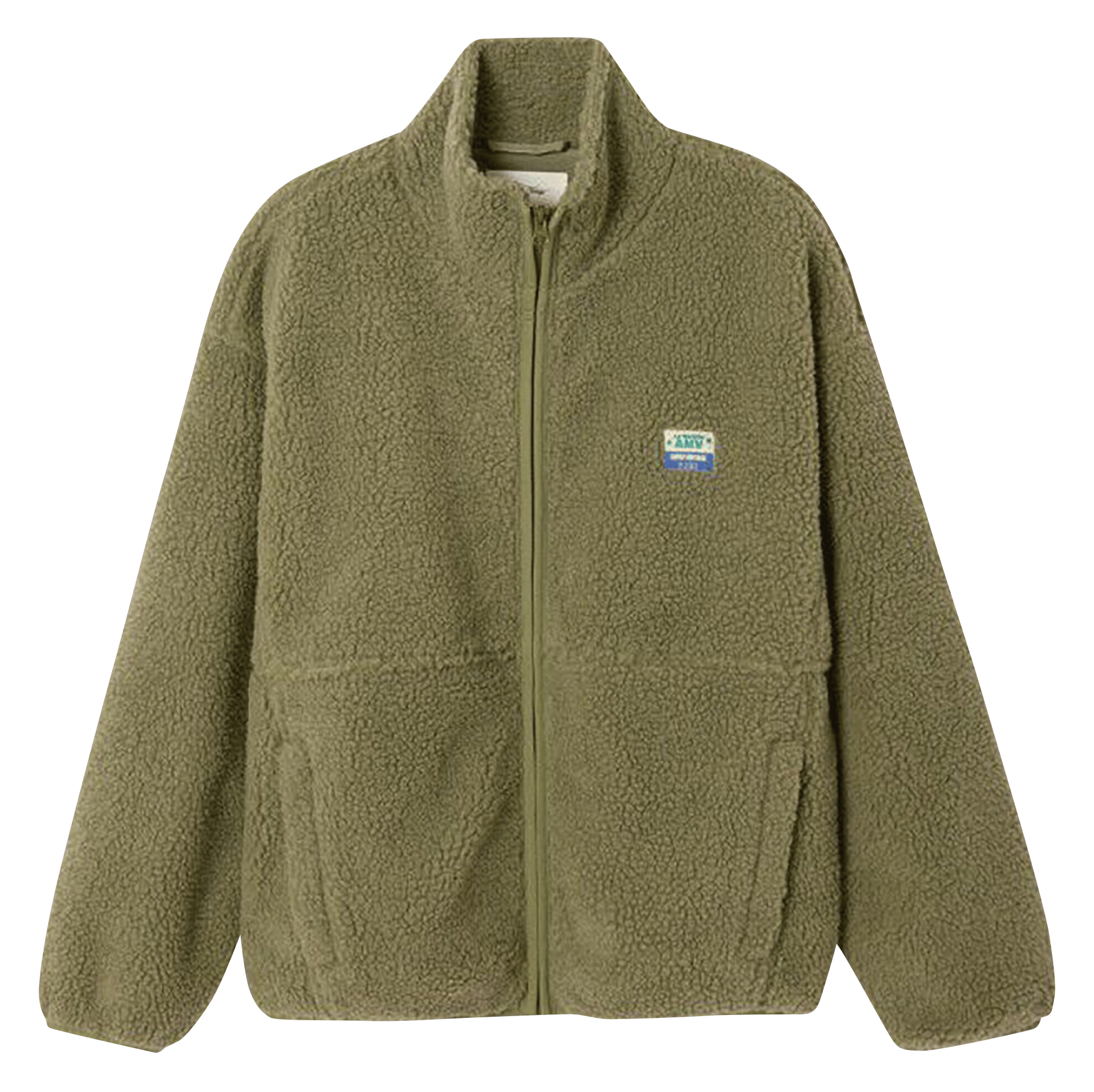 Veste ample zippée à col montant polaire hoktown AMERICAN VINTAGE Vert