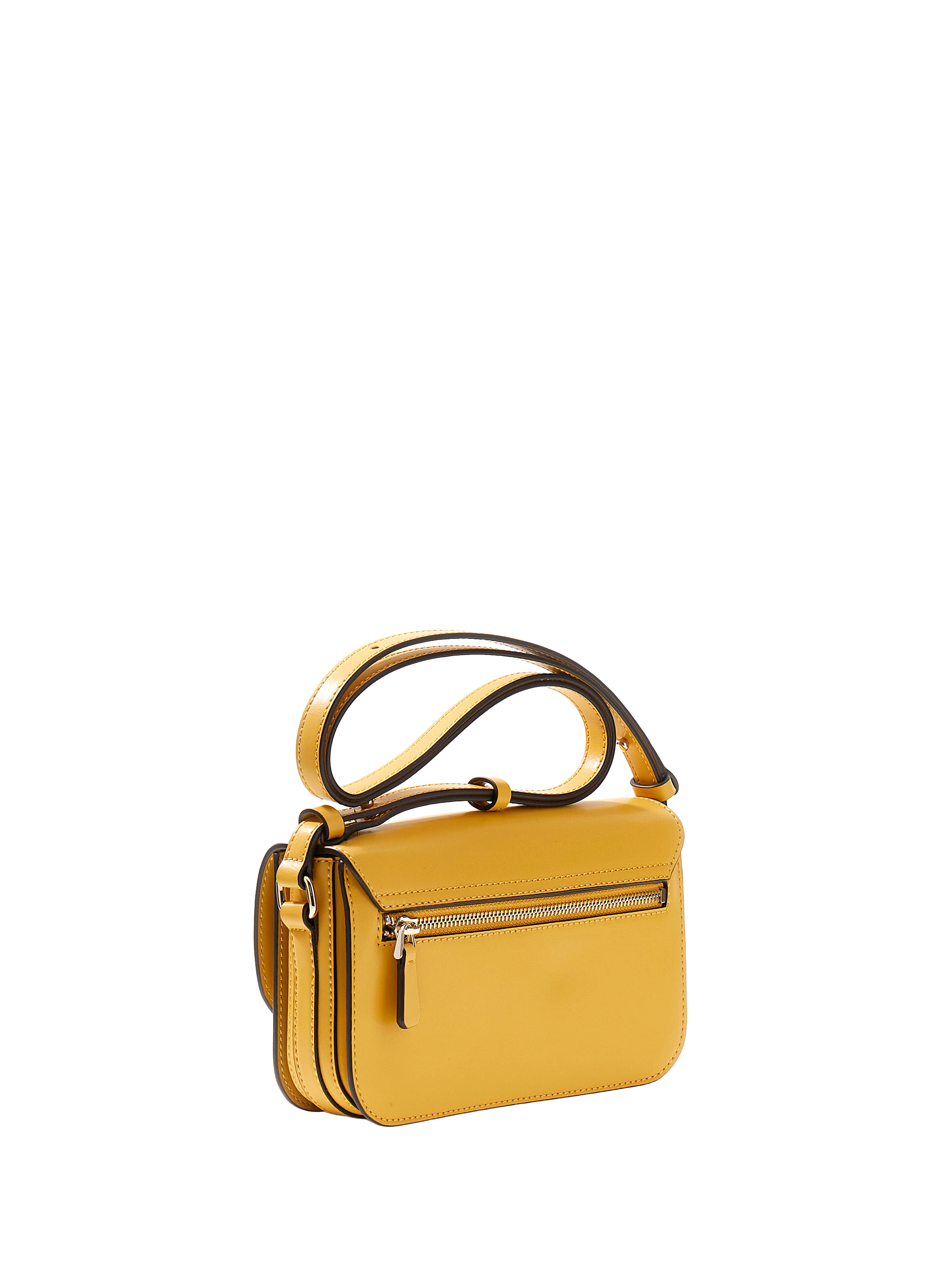 Schoudertas met logo GUESS Geel