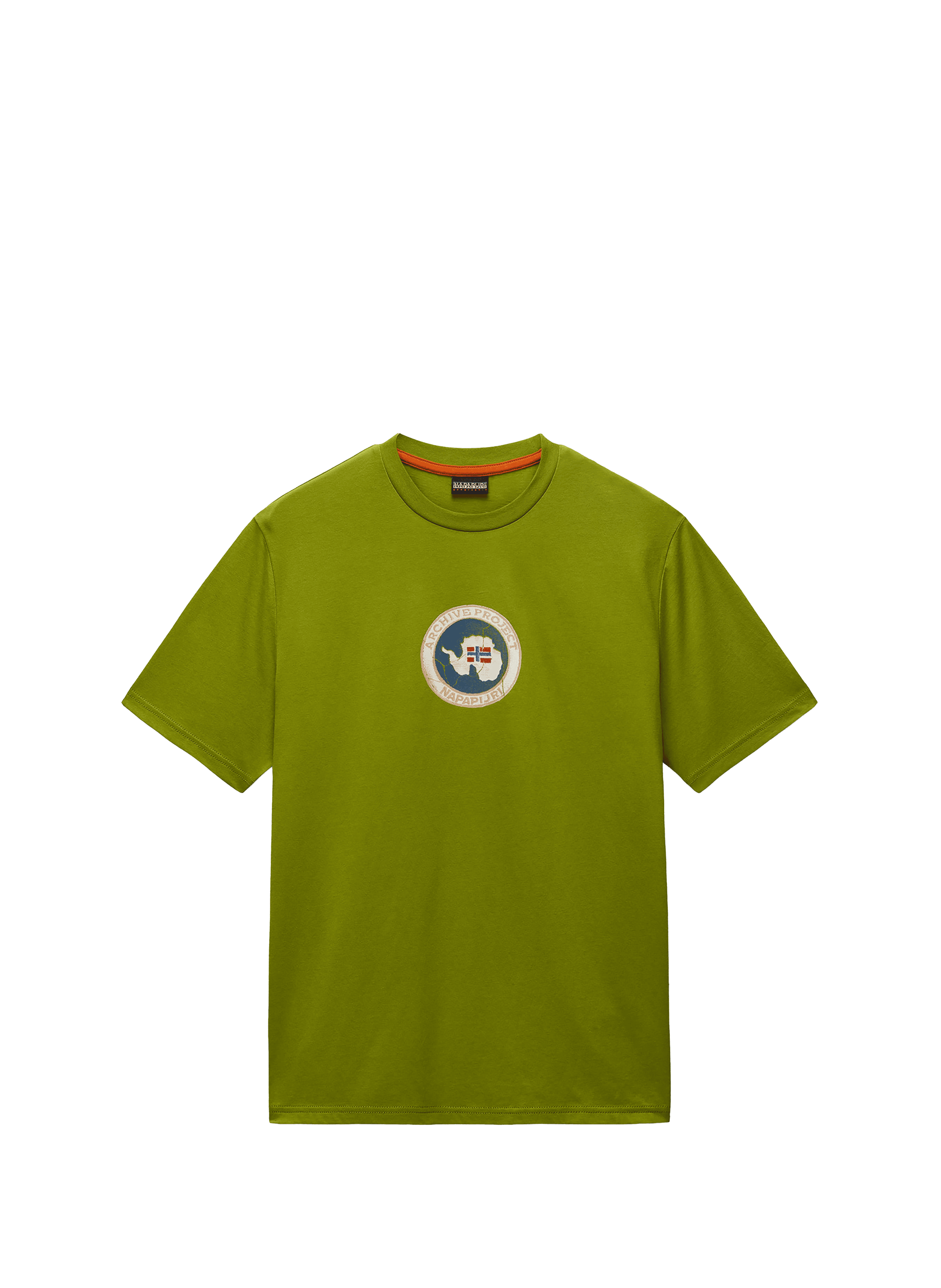 T-shirt imprimé Phos en coton NAPAPIJRI Kaki