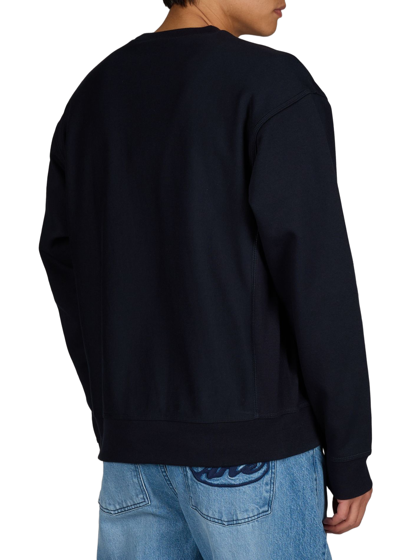 Straight sweatshirt with embroidered cotton logo CARHARTT WIP Blue