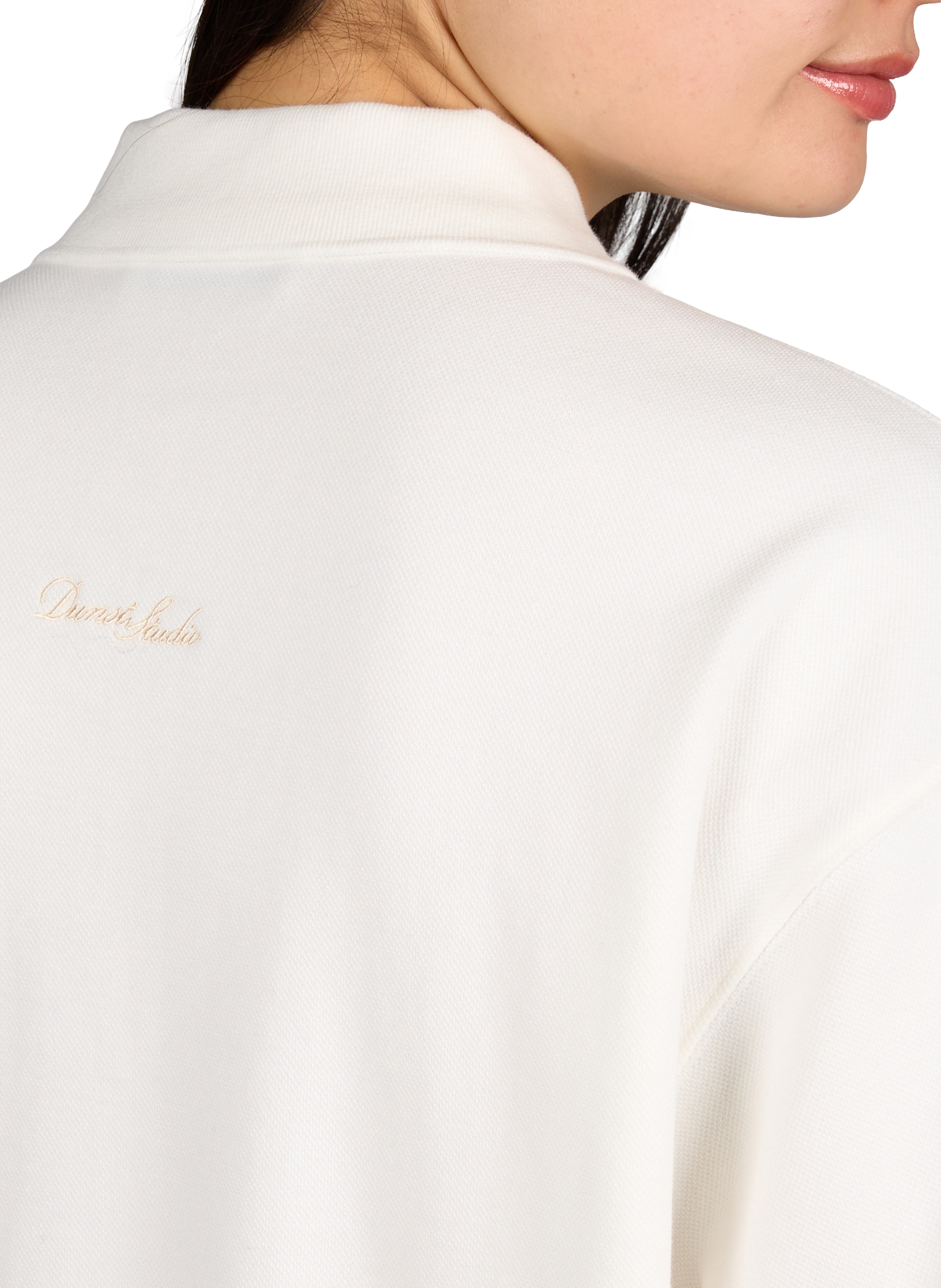 Polo ample uni manches longues DUNST Blanc
