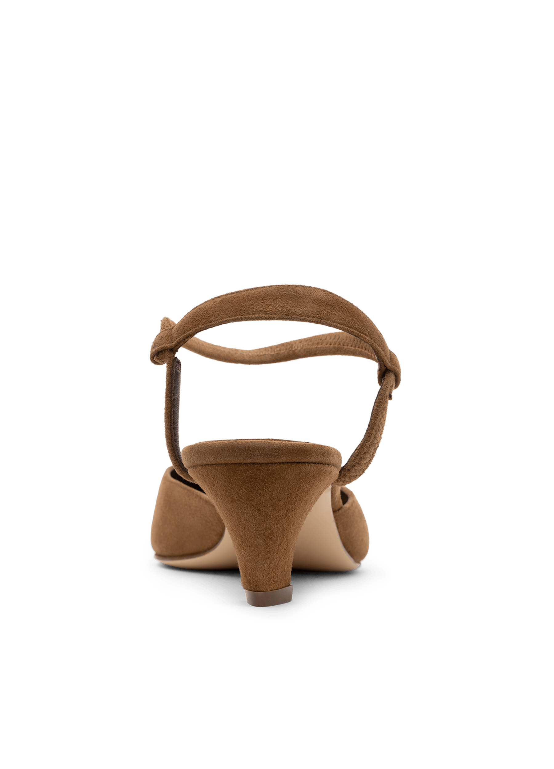 Sling back taylor en chevre velours PARALLELE Marron