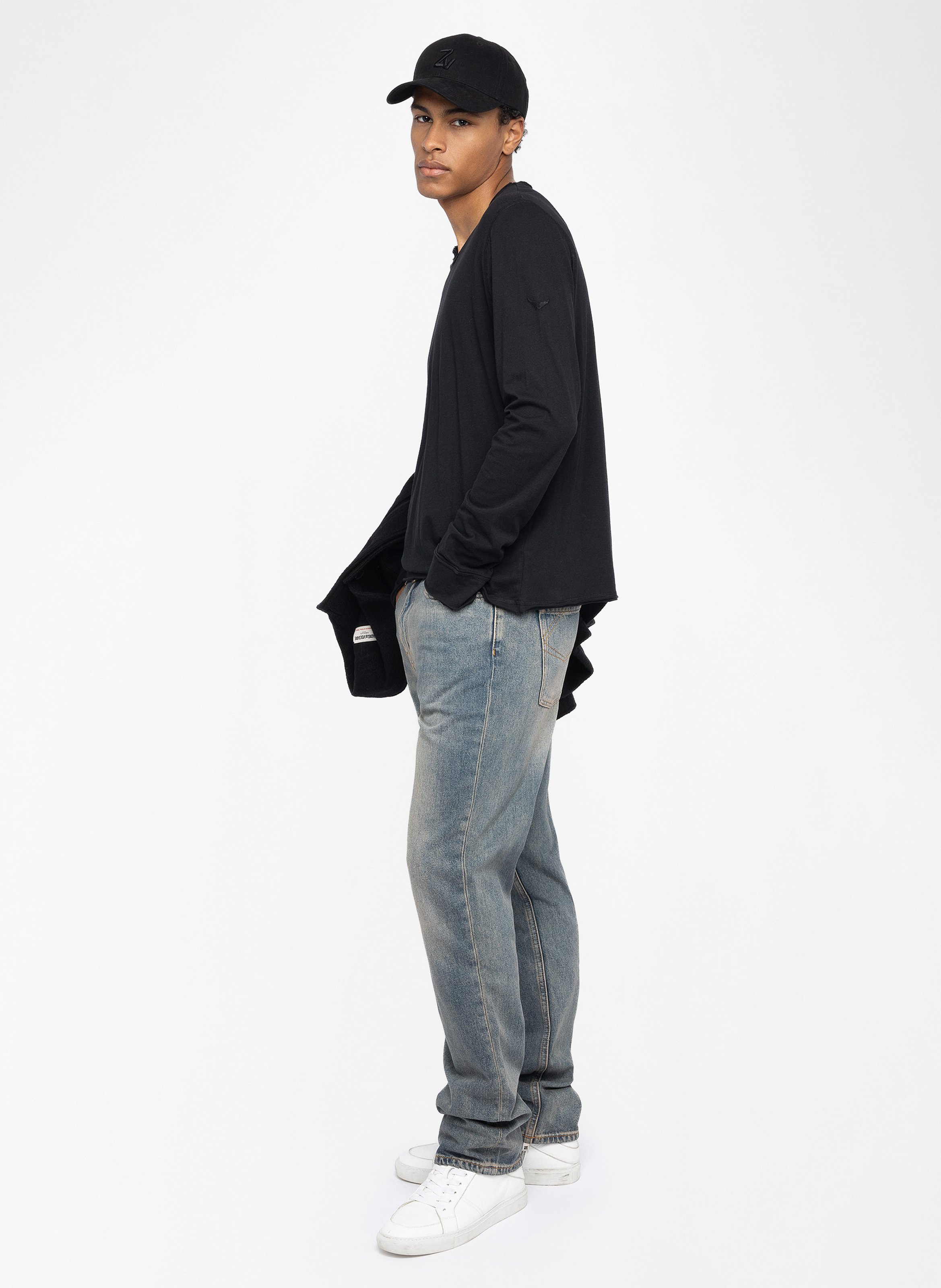 Tee-shirt droit en coton monastir ZADIG&VOLTAIRE Black
