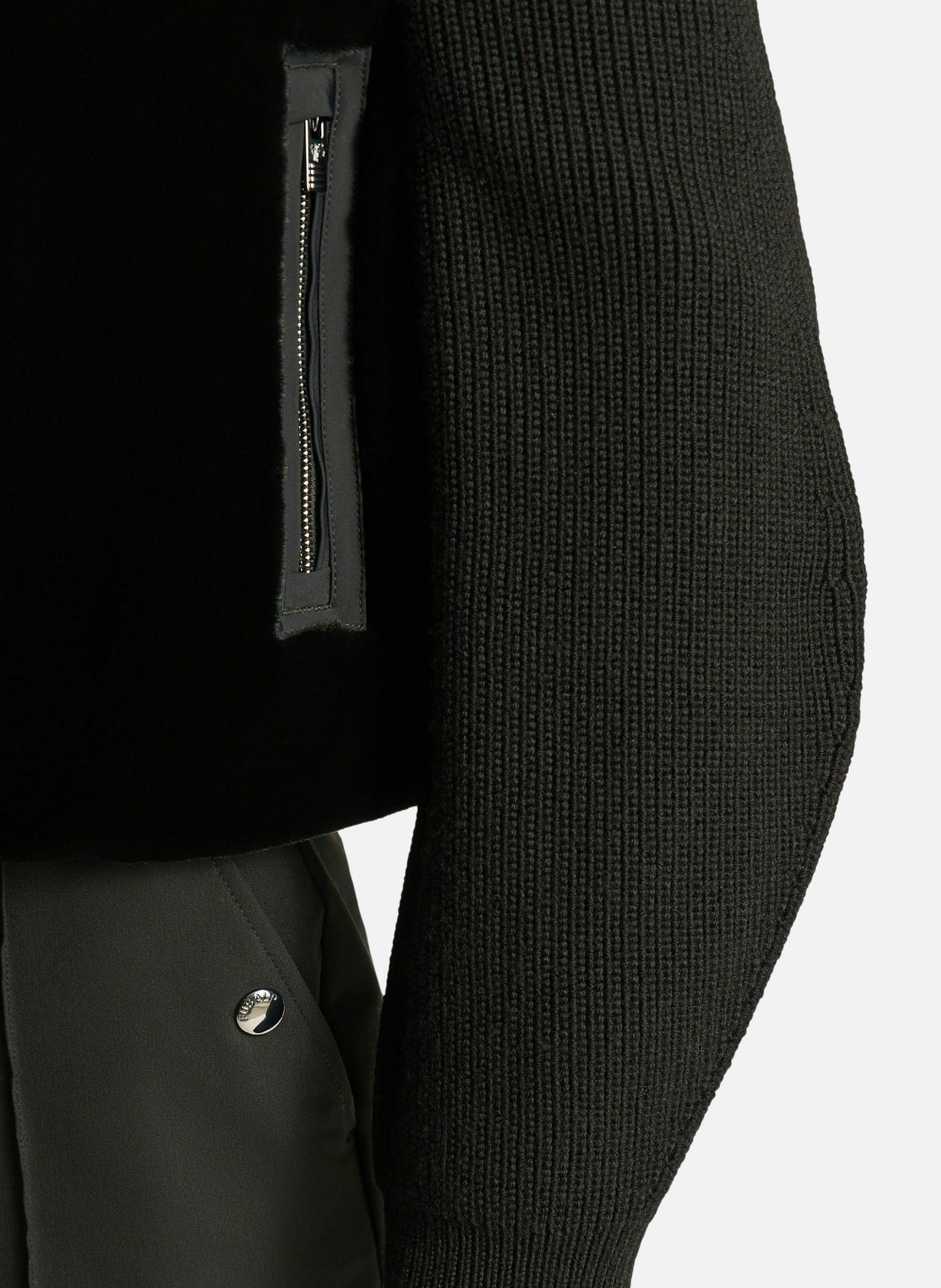 Veste paige col chemise coupe regular FUSALP Noir