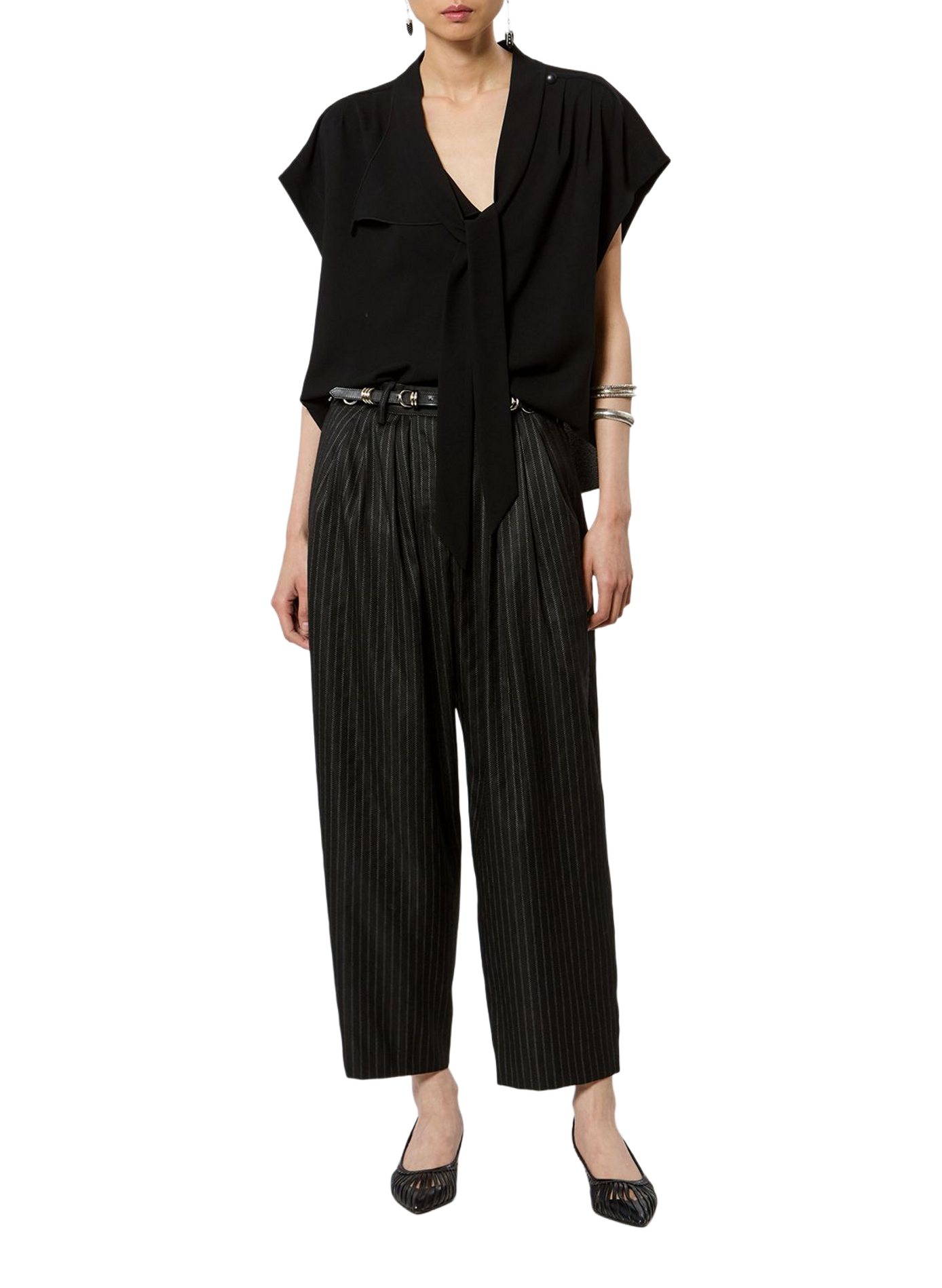 Sleeveless Selene scarf top ISABEL MARANT Black