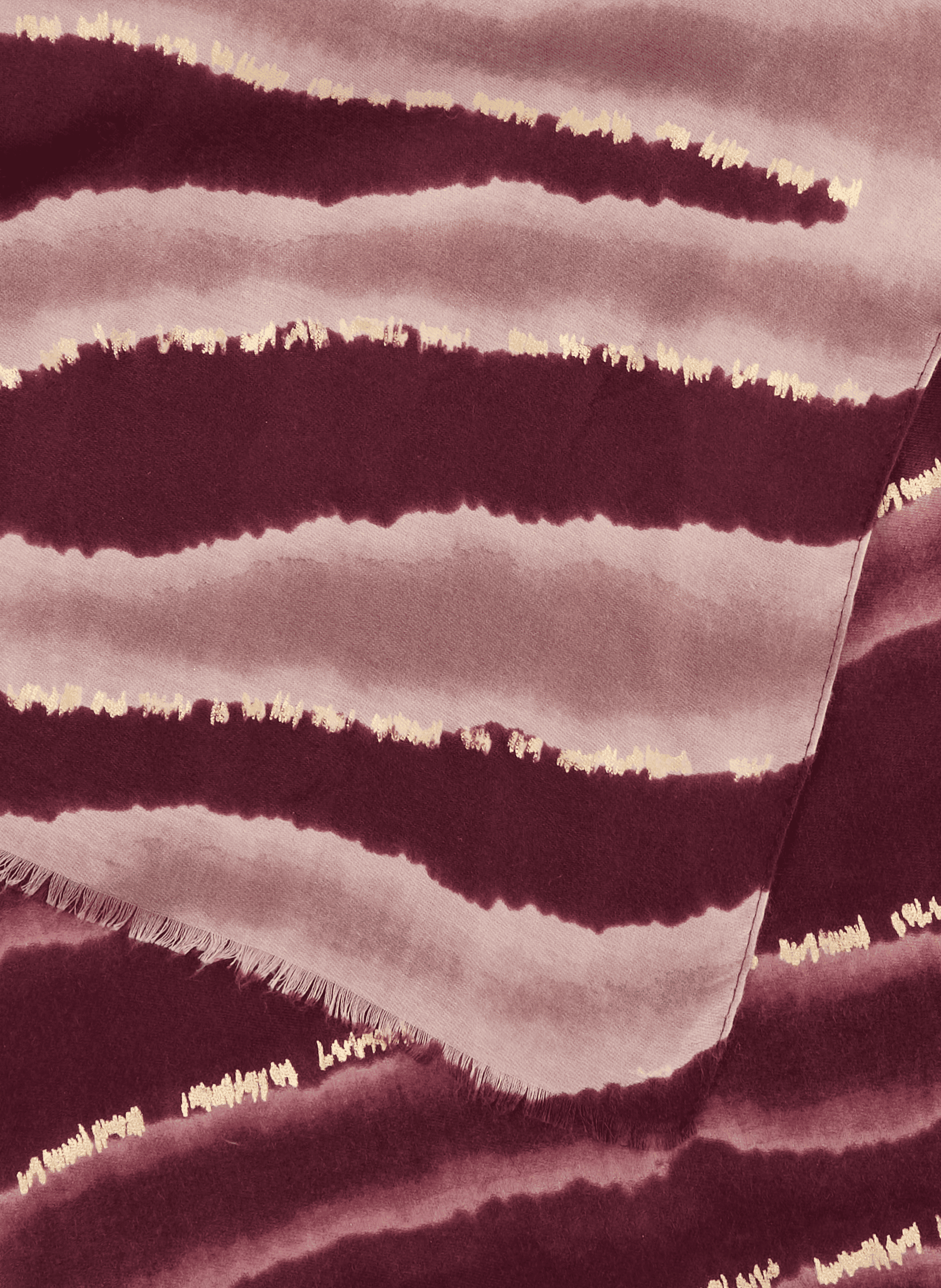 Scarf with pattern and fringes AU PRINTEMPS PARIS Red