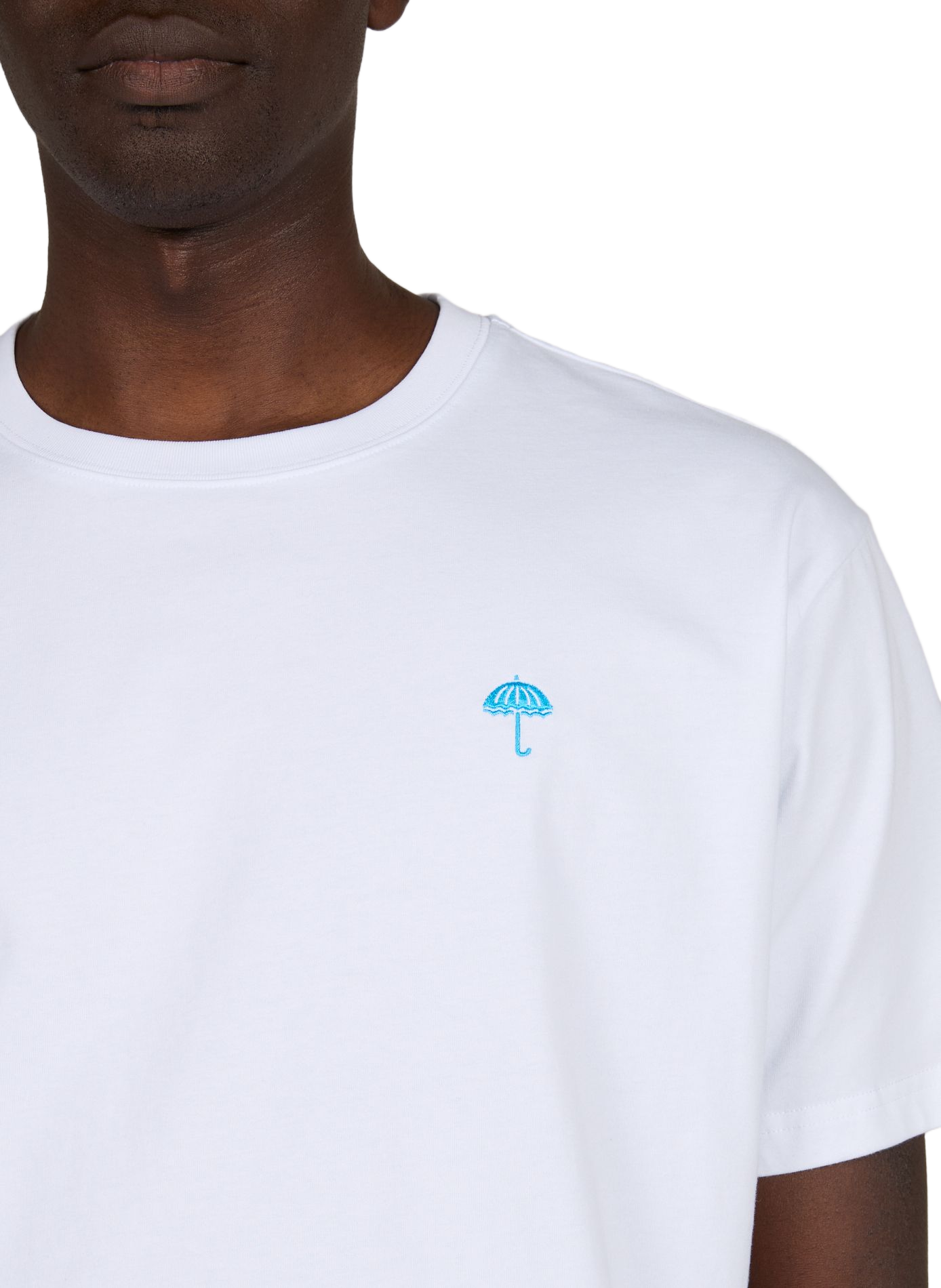 Straight t-shirt with small embroidery HELAS CAPS White