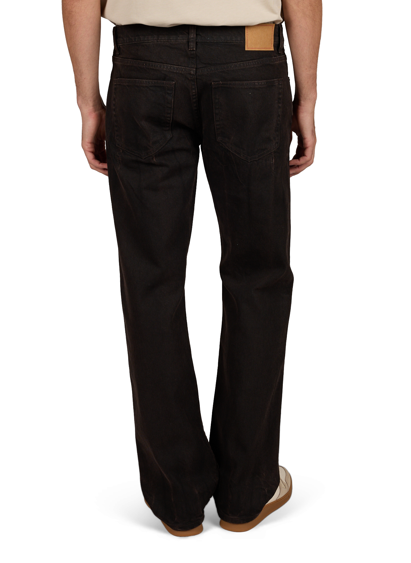 Gerader Pfeil-Denim-Jeans aus Baumwolle JEANERICA DENIM Braun