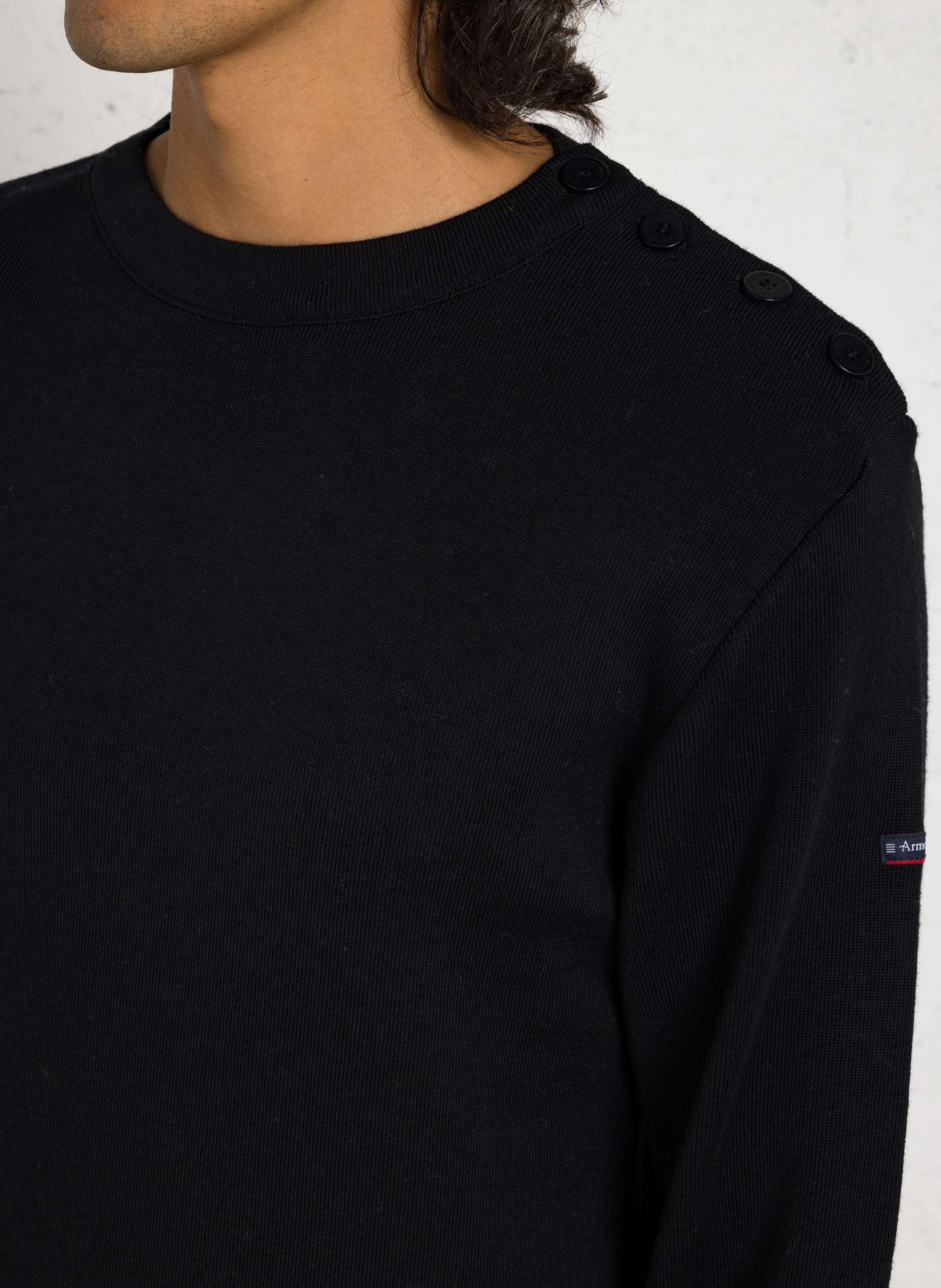 Pull droit en laine goulenez ARMOR-LUX Noir