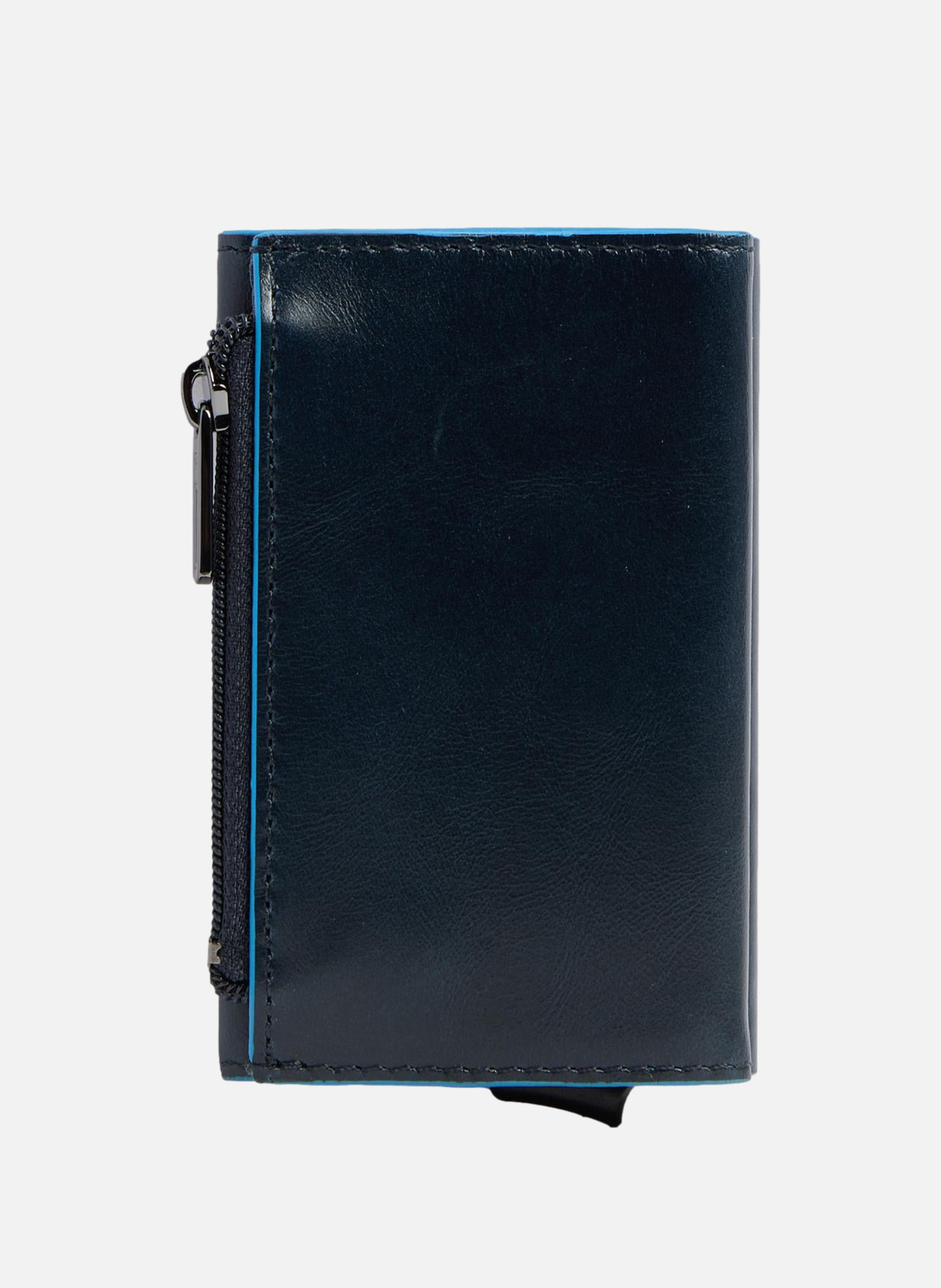Portefeuille compact pop-up avec porte-monnaie PIQUADRO Bleu