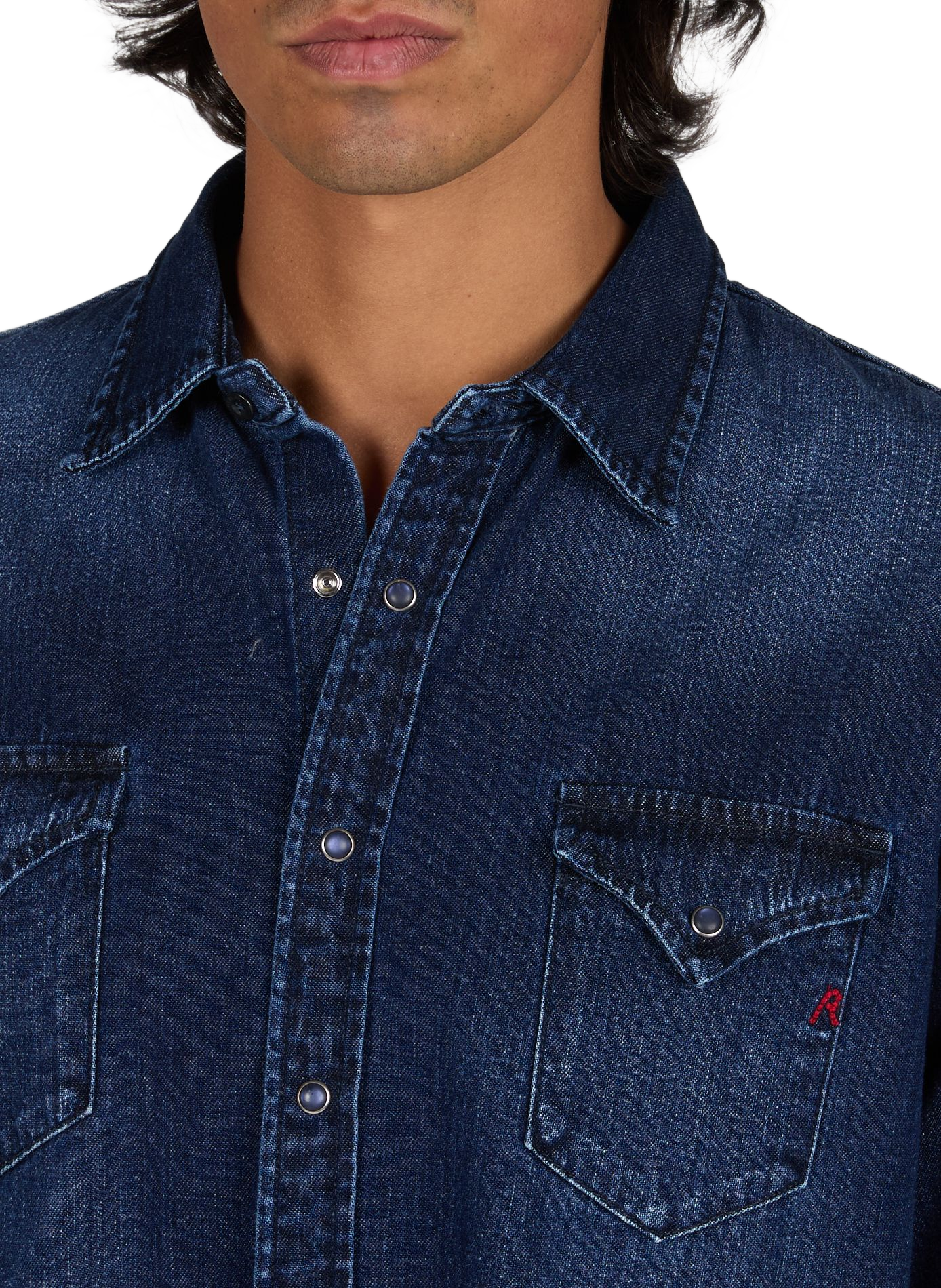 Denimhemd REPLAY Blau
