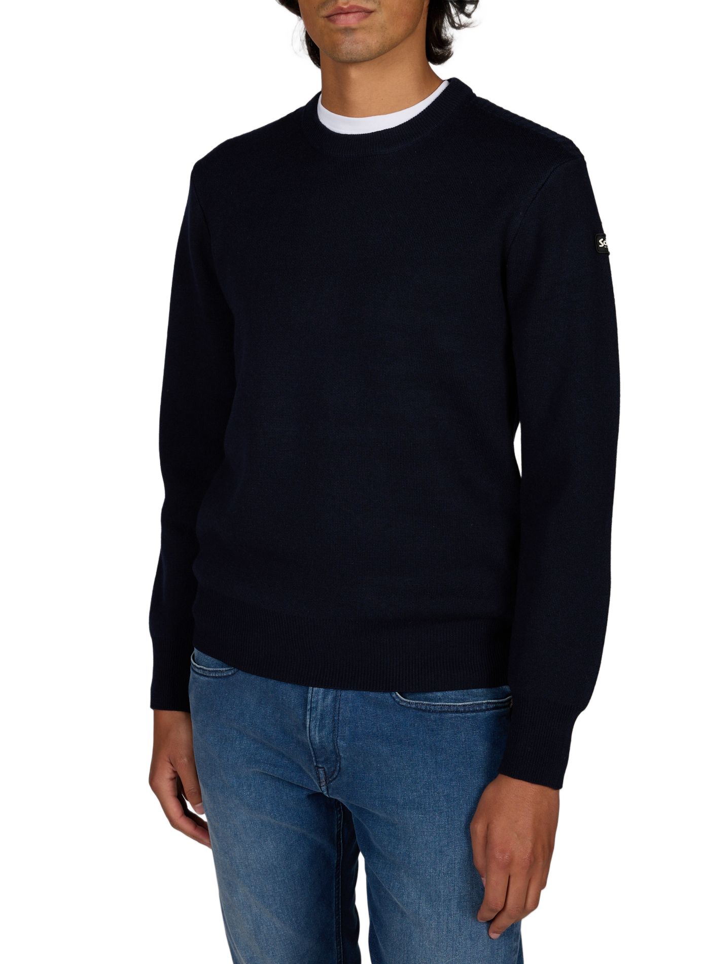 Pull en maille à logo SCHOTT Bleu