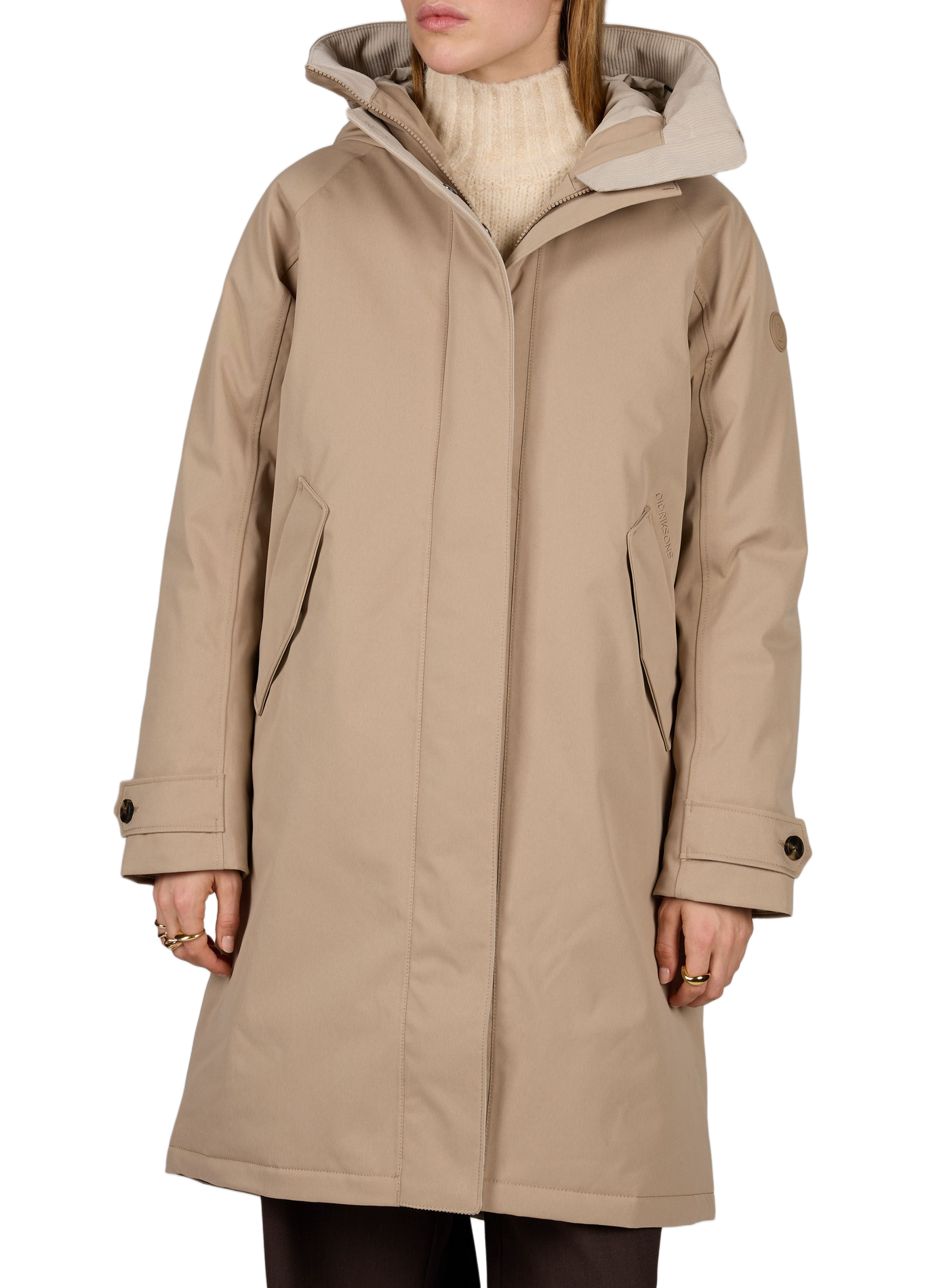 Parka mi-longue Luna à capuche DIDRIKSONS Beige