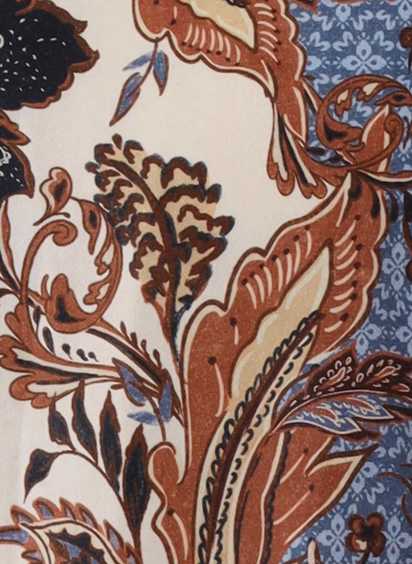 Rechtvallend overhemd met print in wolmix VAN LAACK Blauw