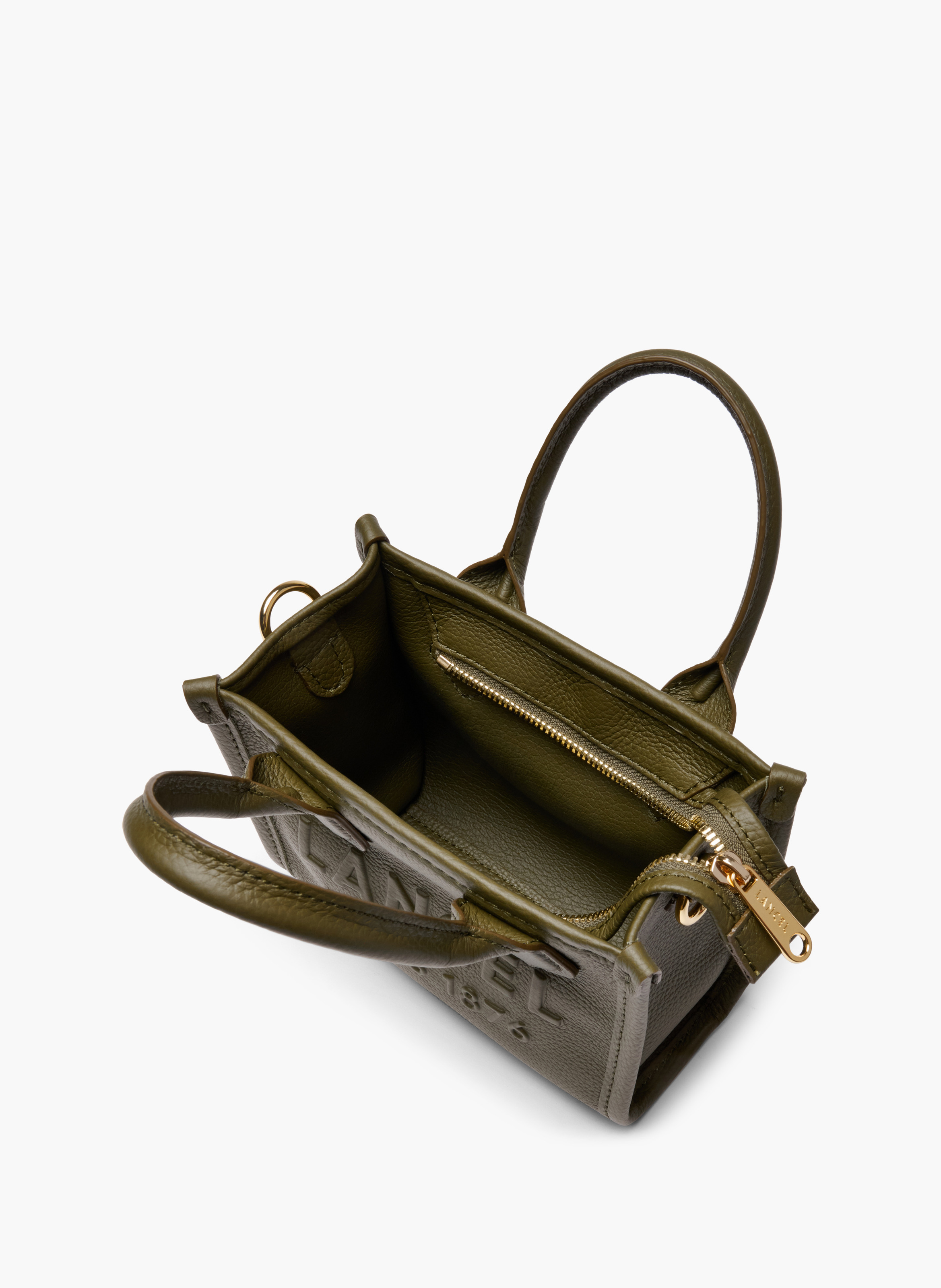 Mini sac cabas zippé double porté jour de lancel en cuir LANCEL Vert