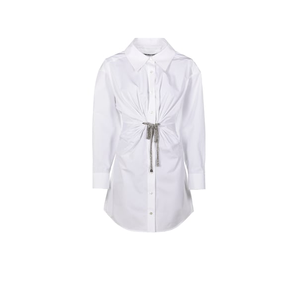 Robe courte torsadée en coton