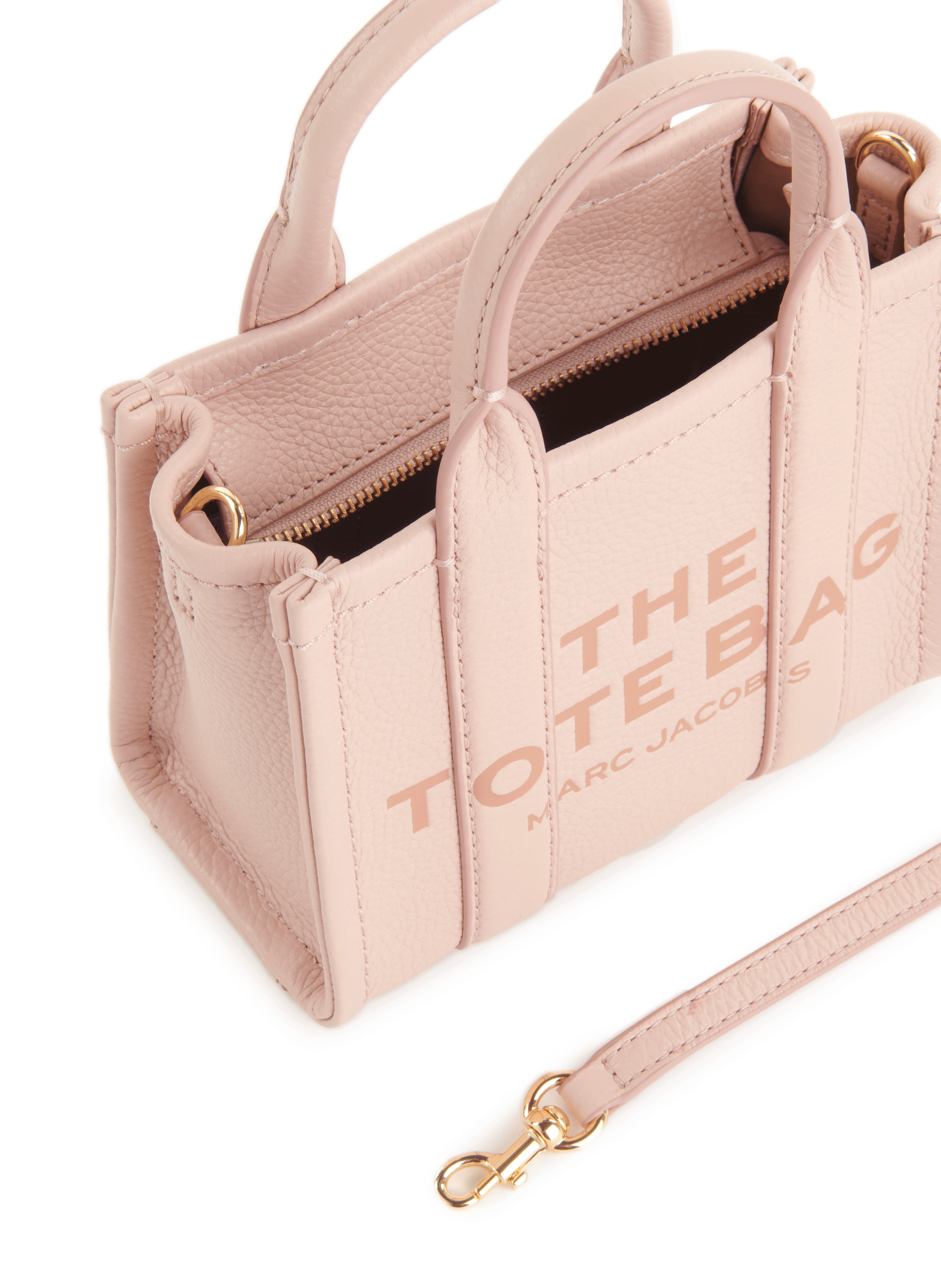 Sac cabas The Leather Micro Tote Bag MARC JACOBS Rose