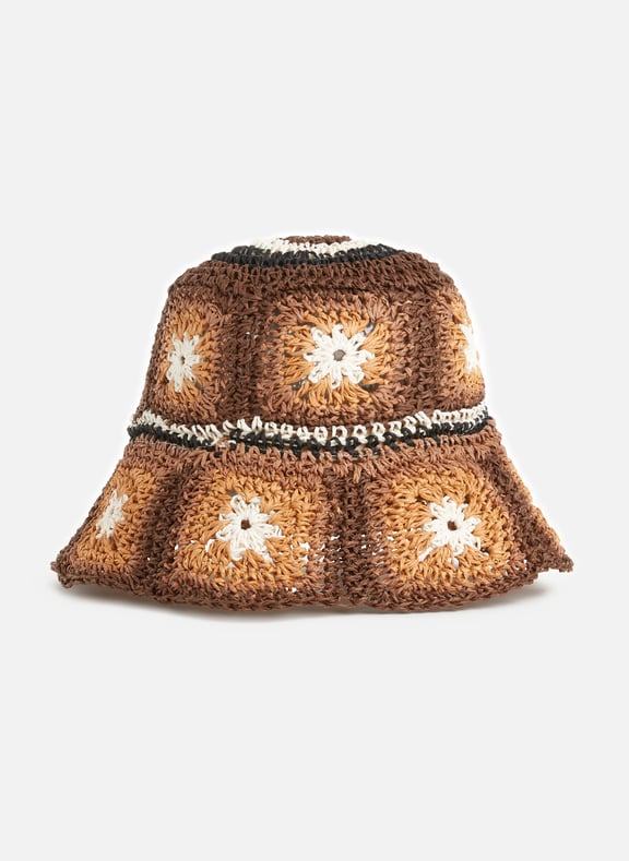 Straw bucket hat Brown by SAISON 1865 SAISON 1865 Straw bucket hat Brown