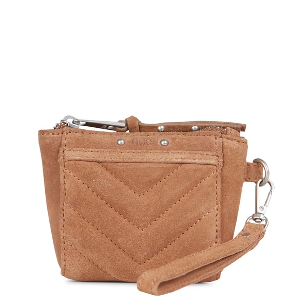 Porte monnaie en cuir velours