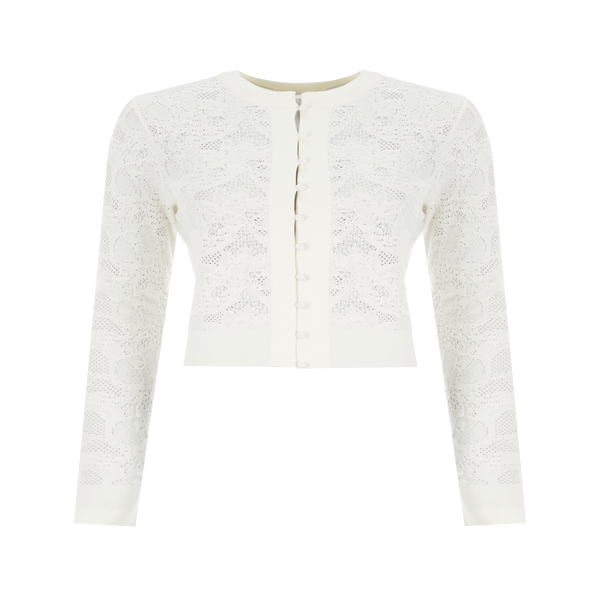 Chloé Wool And Silk Cardigan In White