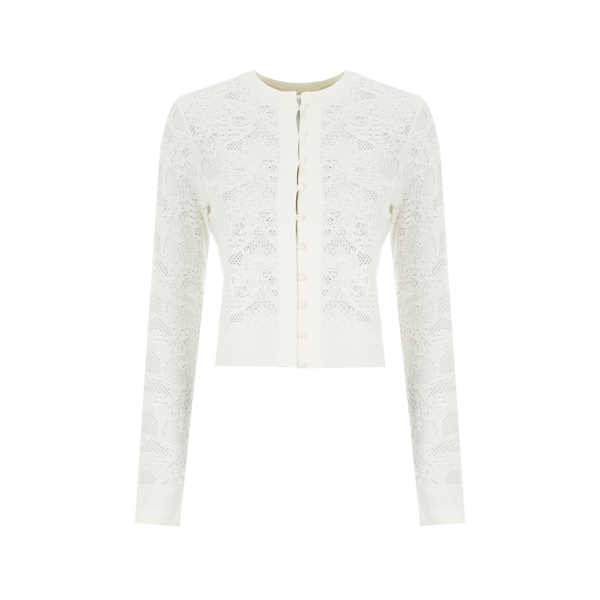 Chloé Wool And Silk Cardigan In White